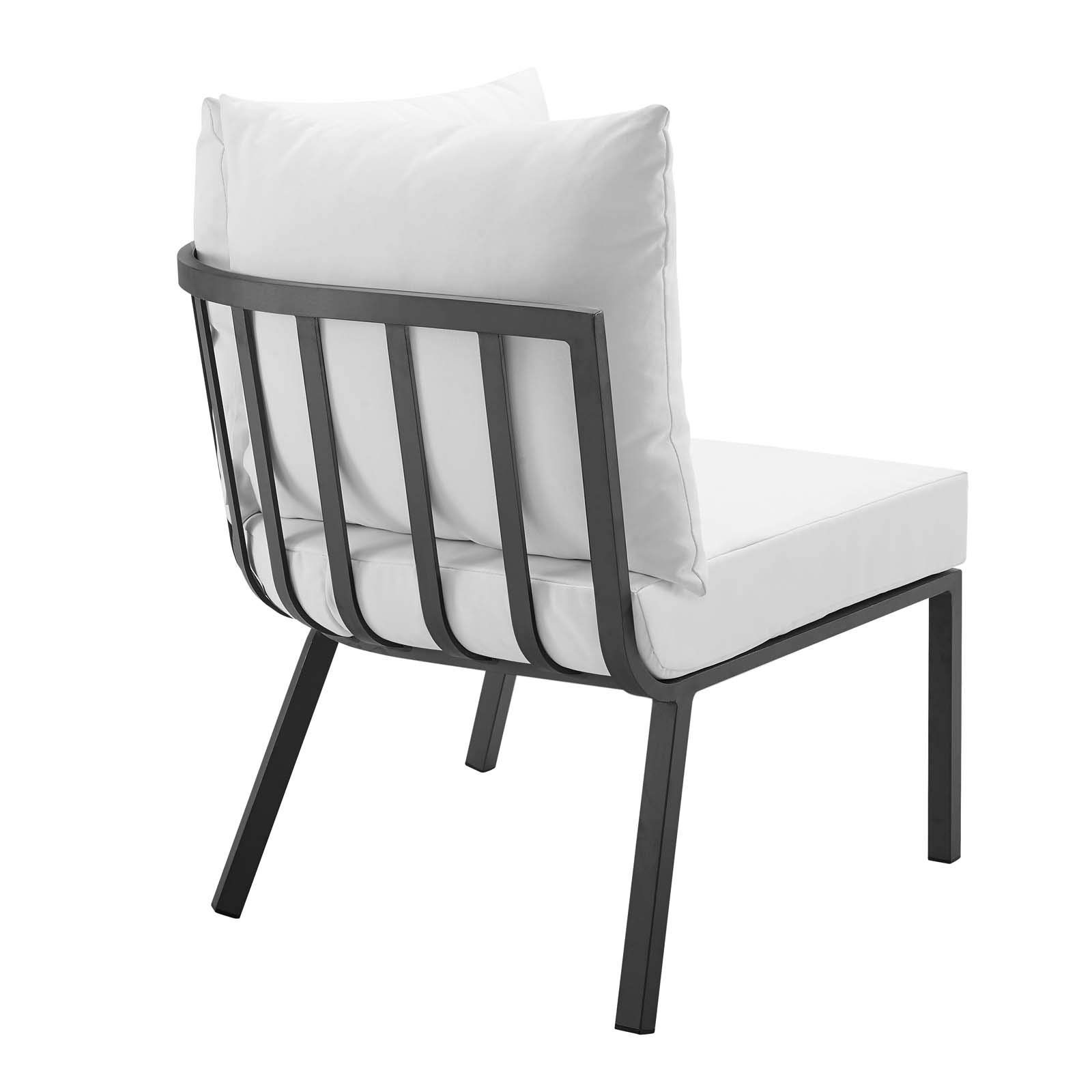 Modway Riverside Outdoor Patio Furniture Set - 2-Piece Gray & White Wicker Sofa for Garden, Poolside, Deck or Backyard Relaxation