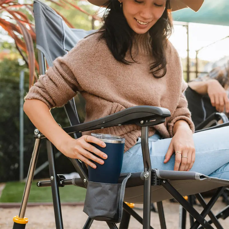 RoadTrip Rocker™ - Portable Folding Rocking Chair for Camping, Beach, Travel & Outdoor Adventures | Lightweight & Compact Design for Easy Transport