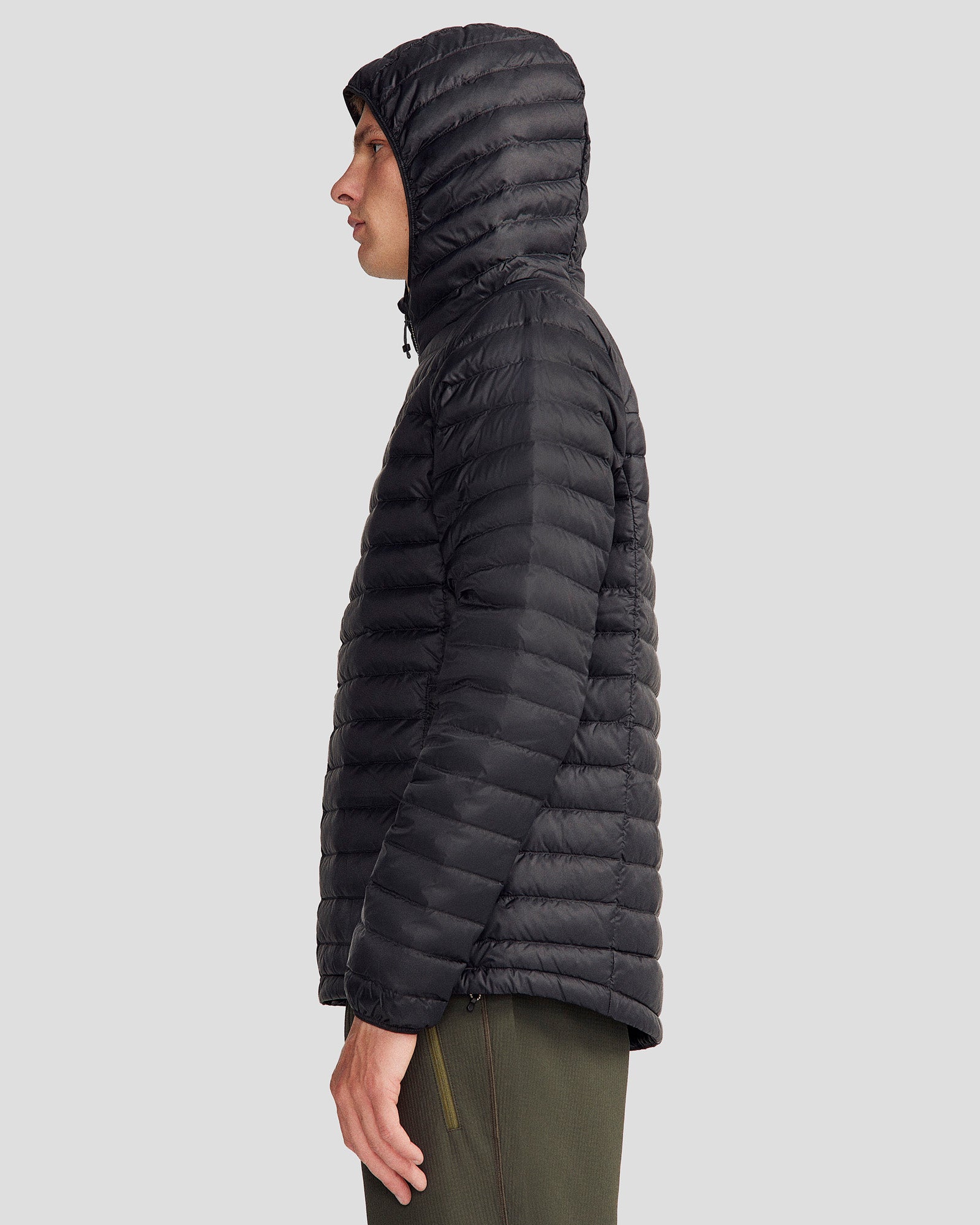 Men's Heli Down Hooded Jacket 3.0 - Lightweight Winter Coat with Waterproof Shell, Black Stingray Color - Perfect for Skiing, Hiking & Outdoor Adventures