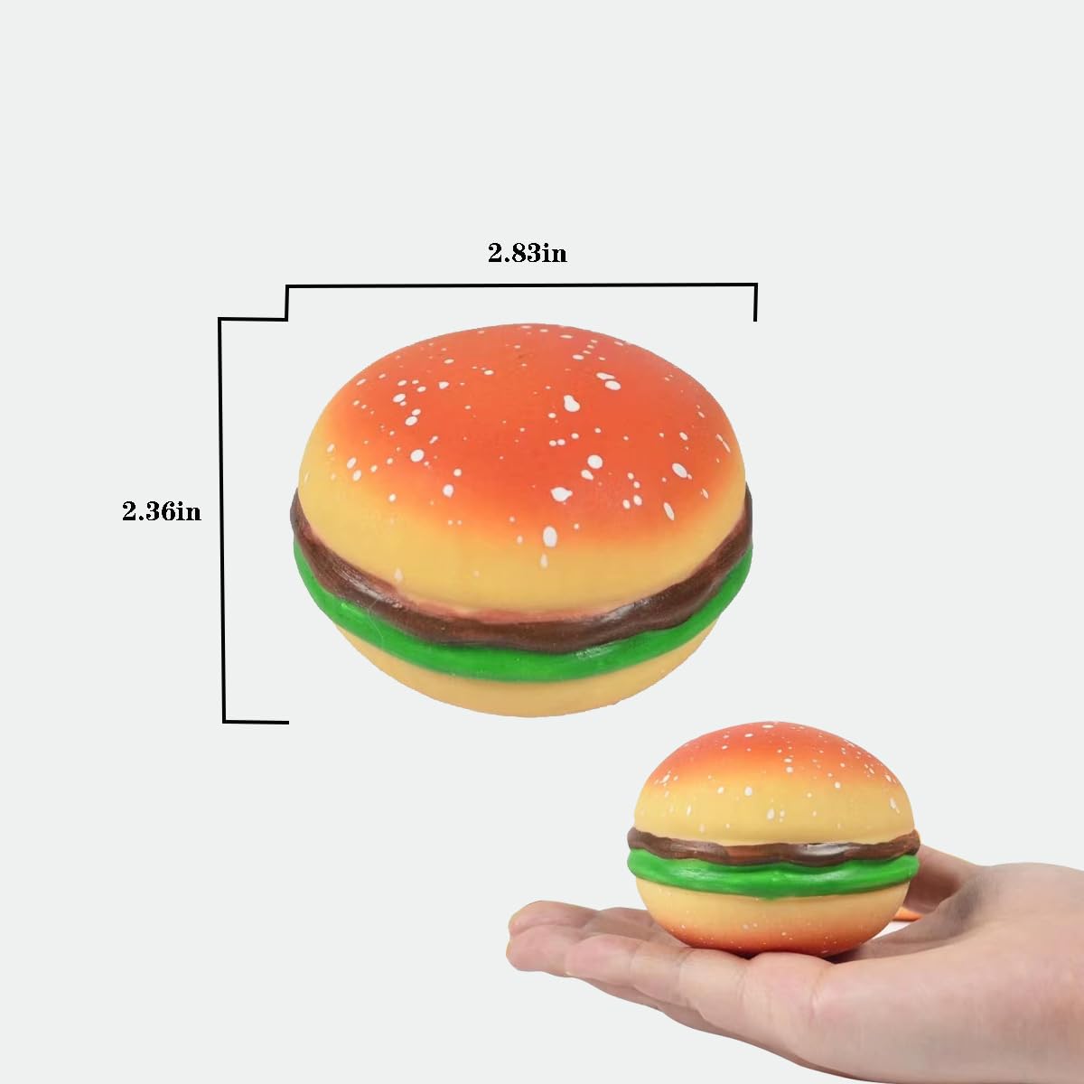 3Pcs Hamburger Stress Relief Toys - Fun Squeeze & Stretch Fidget Toys for Kids, Adults - Perfect for Office, School & Home Relaxation