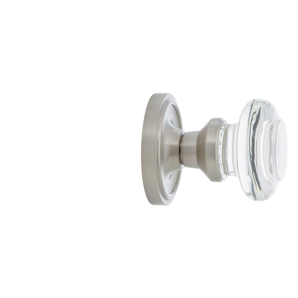 Nostalgic Warehouse 712493 Classic Rosette with Round Clear Crystal Glass Knob - 2.375