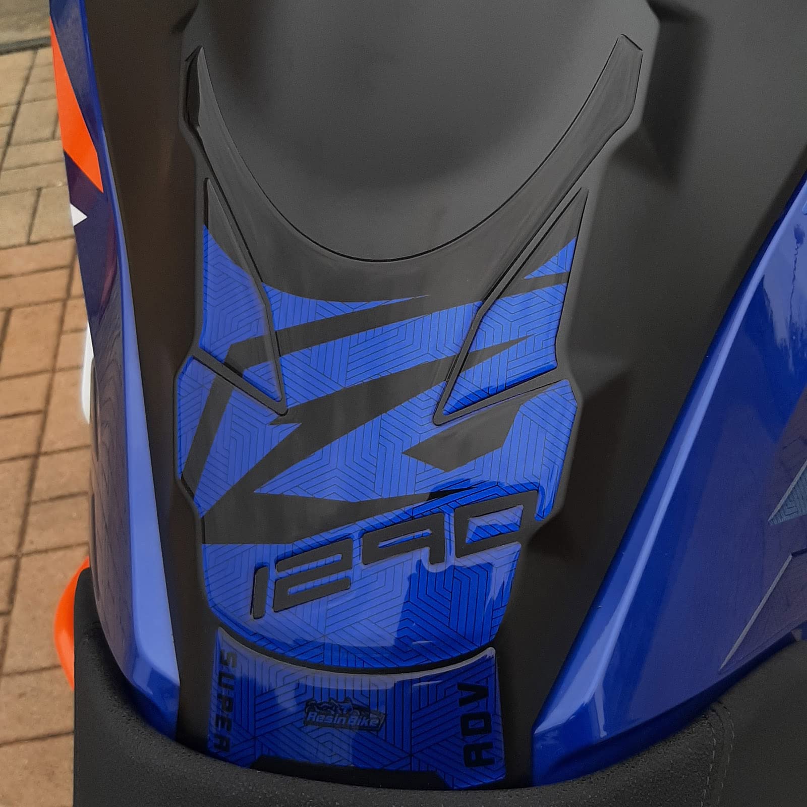 KTM 1290 Super Adventure R 2021 Motorcycle 3D Tank Stickers - Impact & Scratch Protection - High-Quality Resin Decals with Metallic Finish | Made in Italy | Perfect for Adventure Riding & Bike Customization
