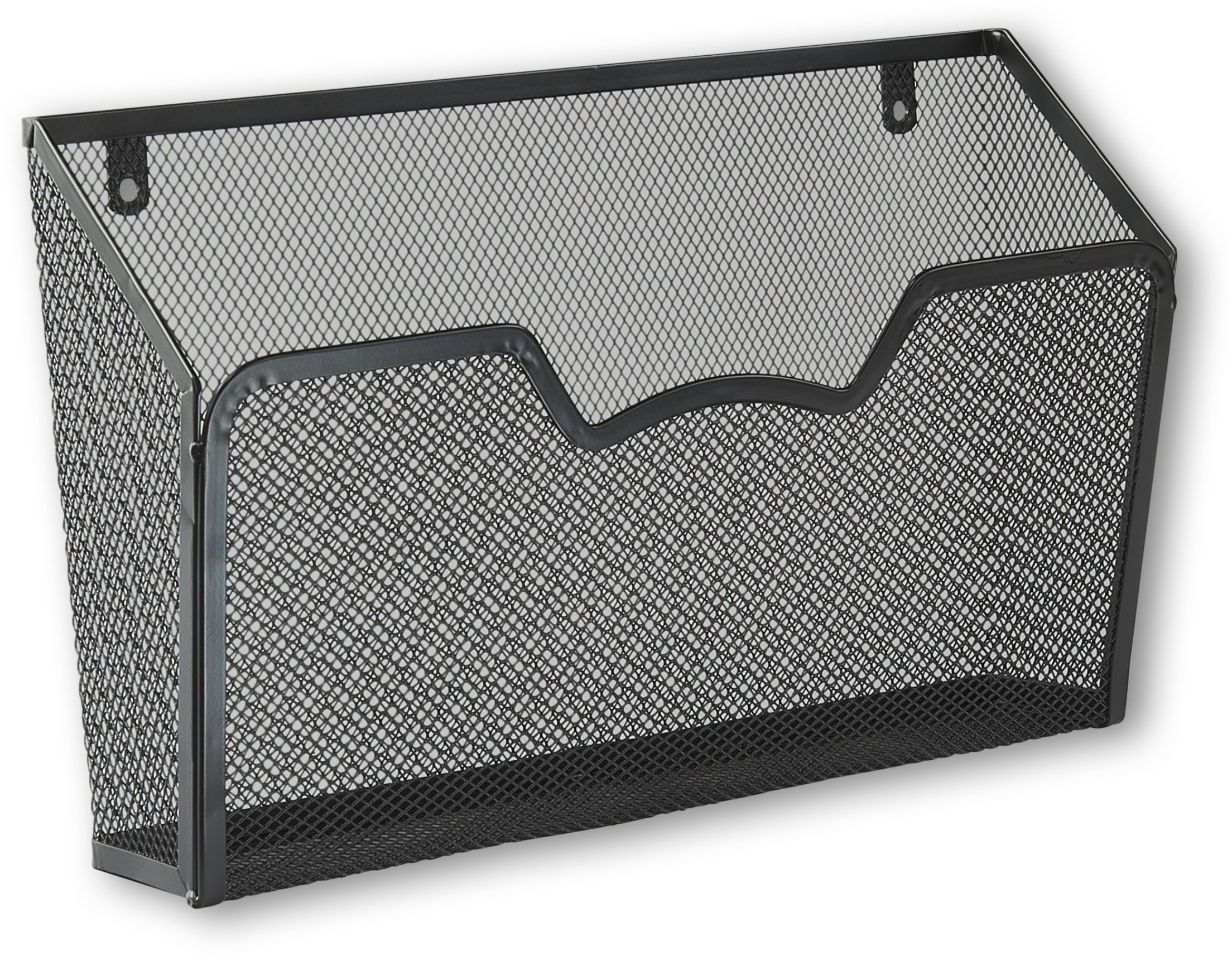 Wall Mount File Organizer - 3 Pack Black Single Pocket Document Holder for Home & Office Organization | Perfect for Bills, Mail, and Important Papers