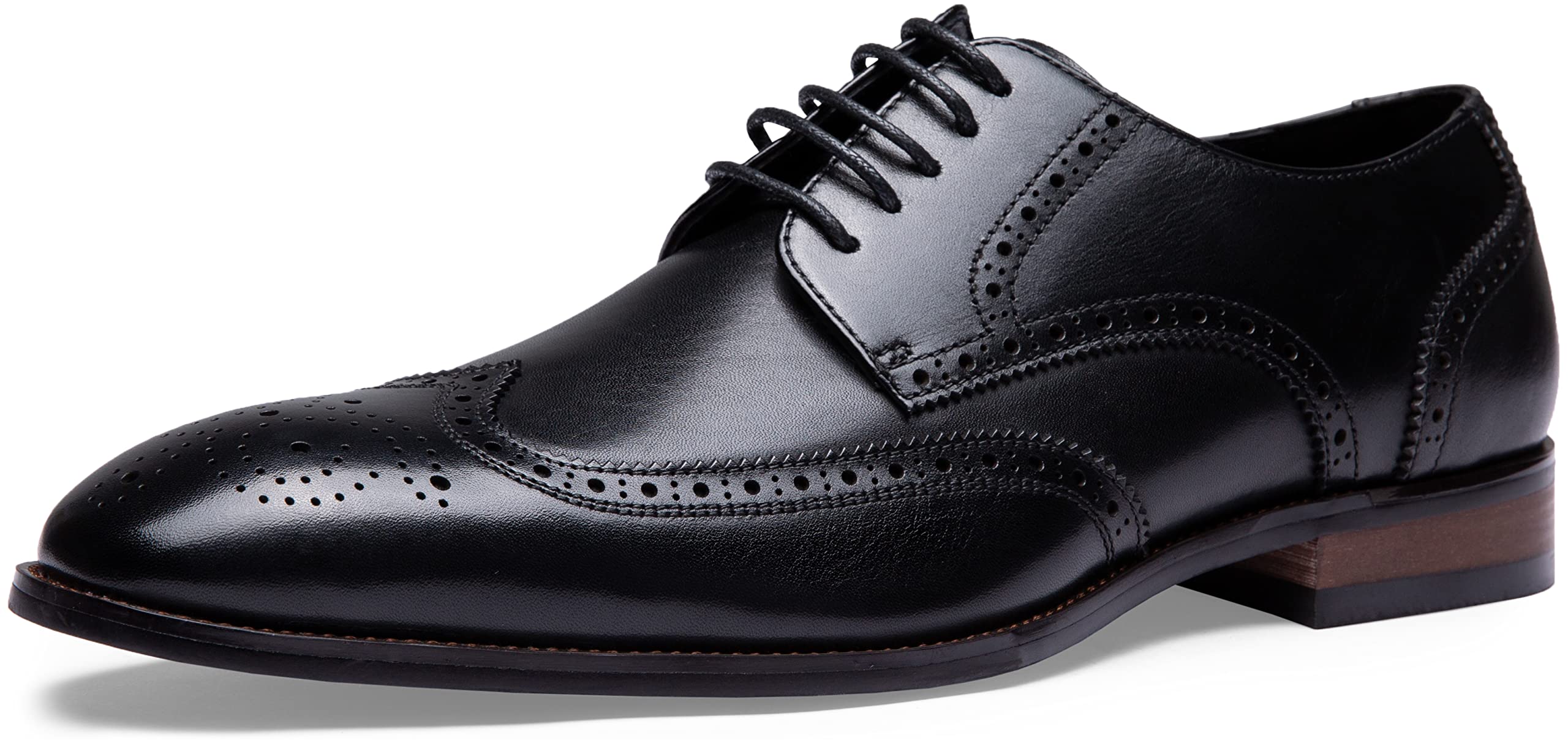 Premium Men's Leather Oxford Dress Shoes - Classic Wingtip Brogue Business Formal Shoes for Men - Perfect for Office, Weddings & Special Occasions