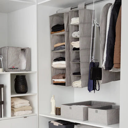 6-Tier Hanging Shoe Organizer - Space Saving Closet Storage for Sneakers, Heels & Boots - Perfect for Bedroom, Closet or Entryway Organization