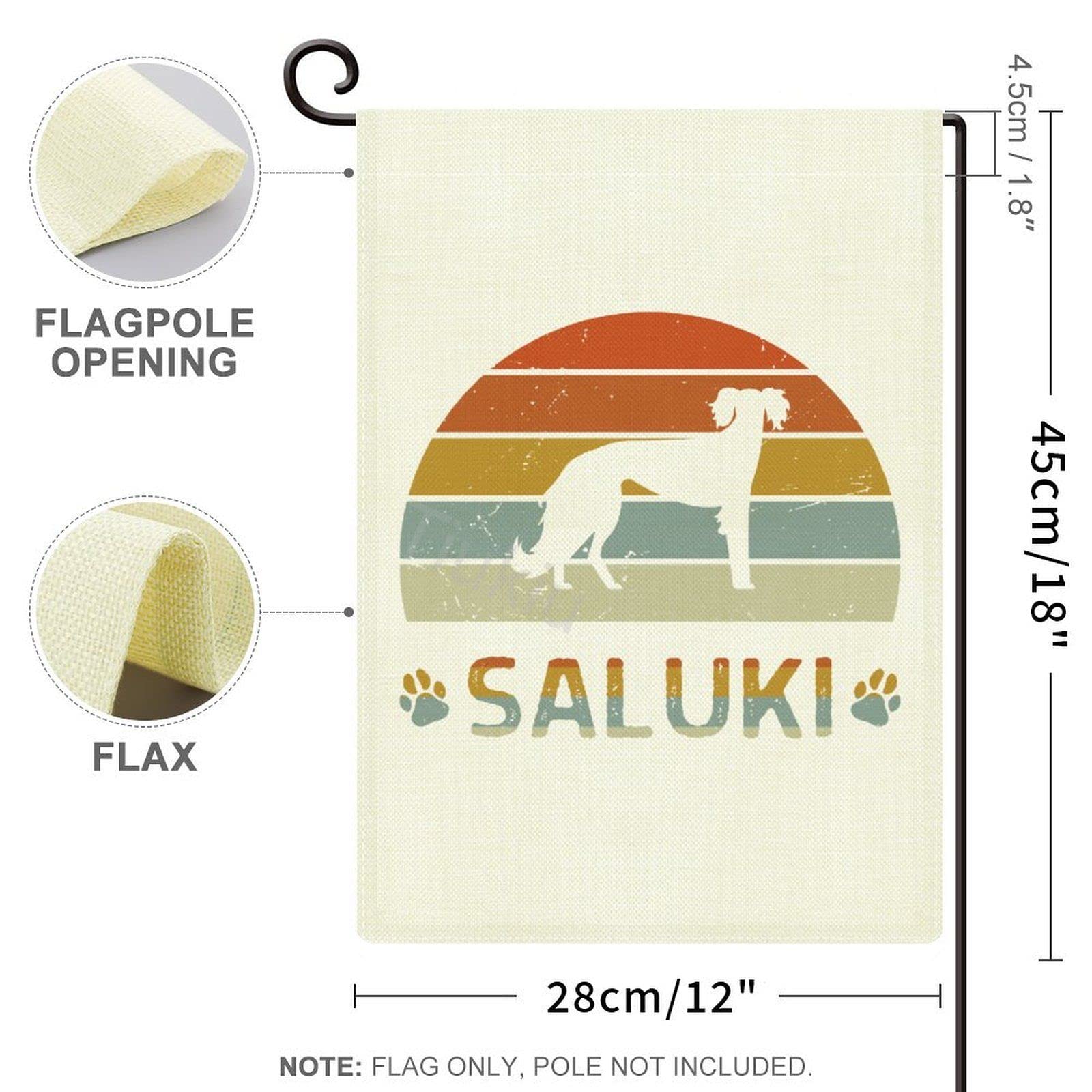 Love My Saluki Double-Sided Garden Flag 12x18 Inches - Vertical Welcome Flag for Yard, Lawn & Home Decor | Spring Outdoor Farmhouse Decoration | Perfect for Front Porch, Garden & Seasonal Displays