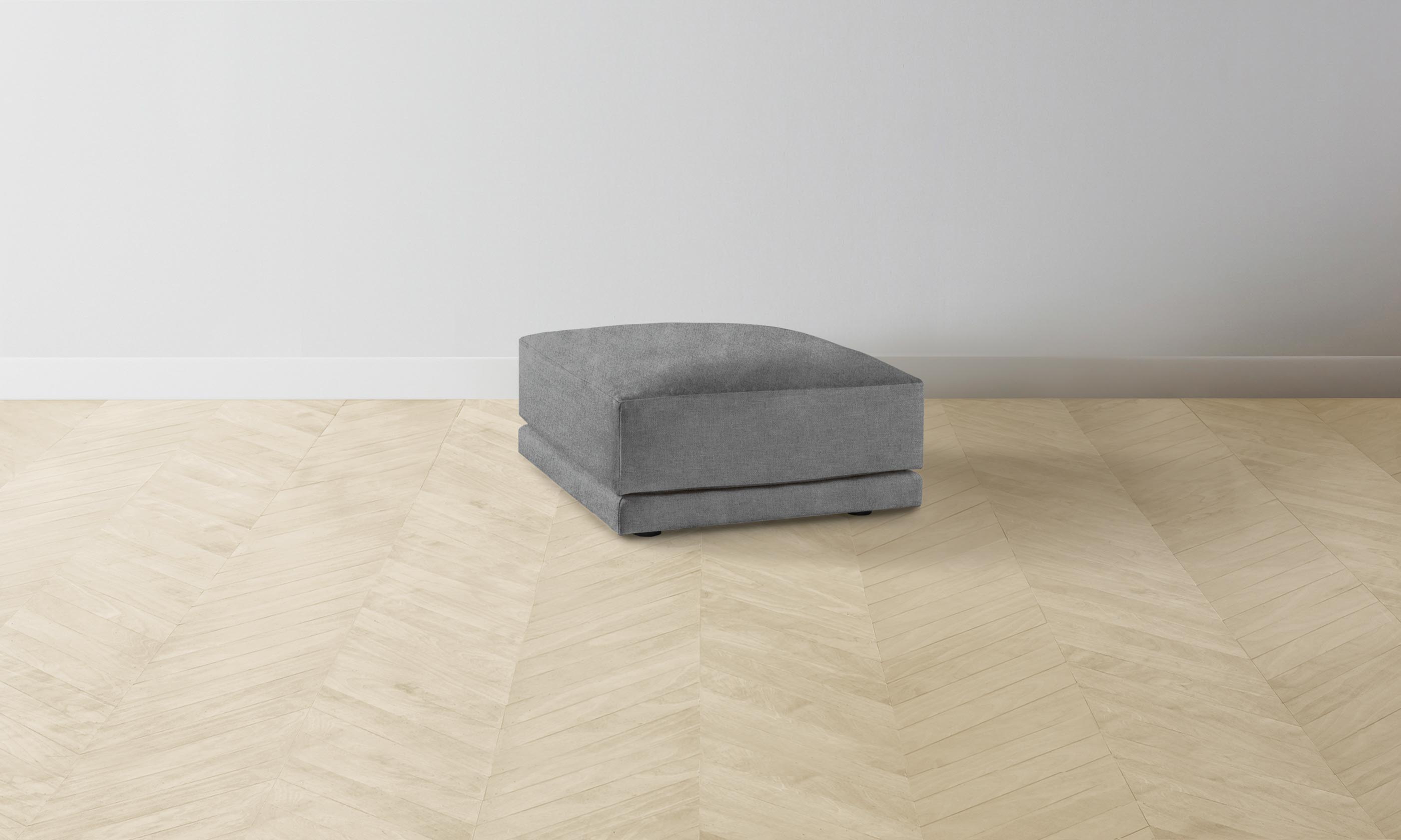 The Jones Ottoman - Performance Mélange Weave Nightstand with Storage | Modern Bedside Table for Bedroom, Living Room & Office