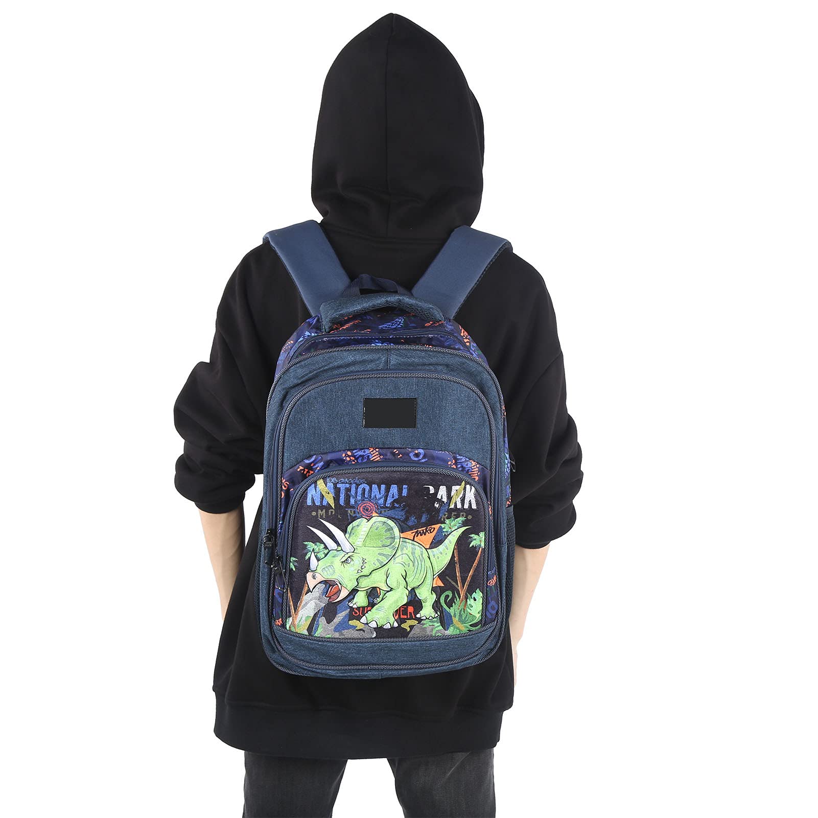 Durable School Backpack with Smooth Zipper - Lightweight Book Bag for Students, Travel & Shopping (Dark Blue) - Perfect for Classrooms, College Campuses & Daily Commute