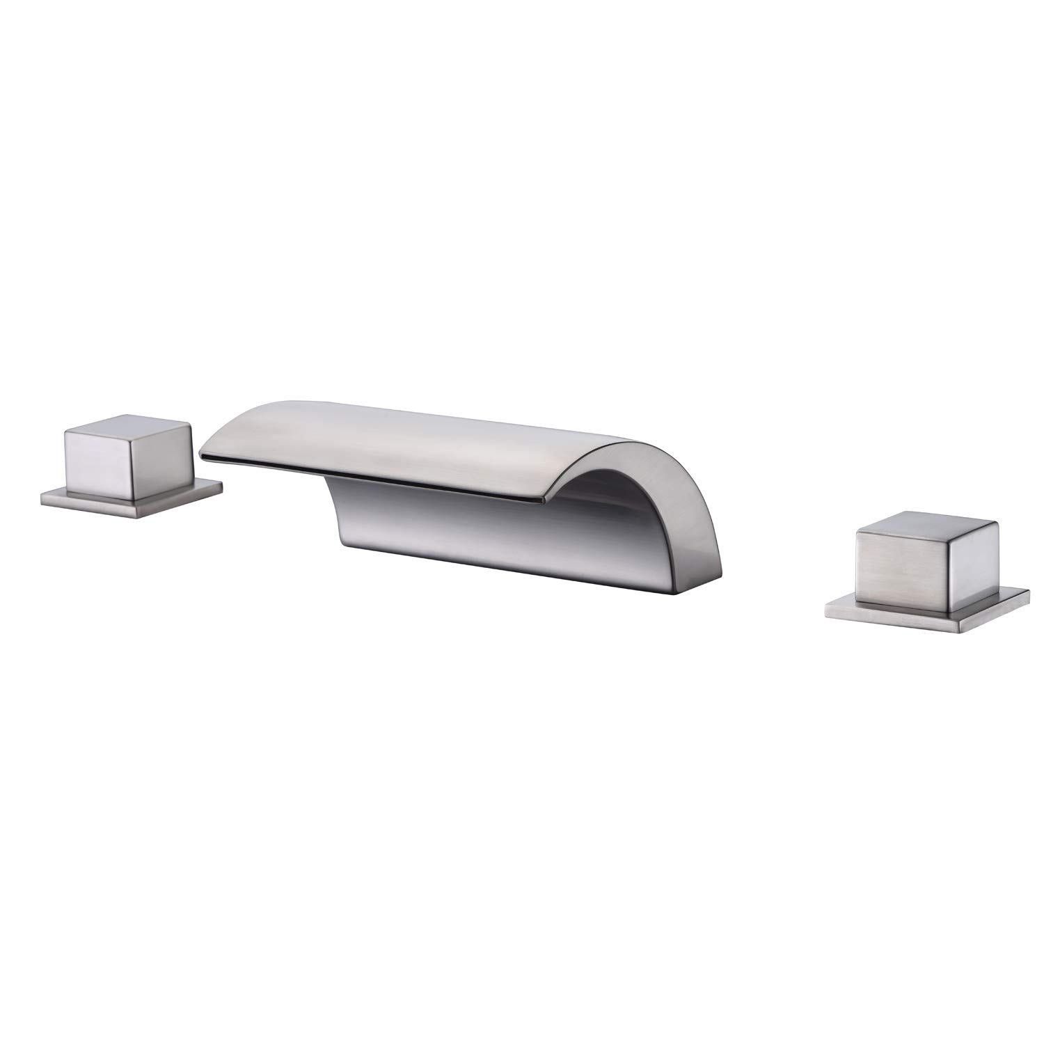 Premium Roman Tub Faucet Brushed Nickel - High Flow Waterfall Spout with Valve & Trim Set | Perfect for Luxury Bathrooms & Spa Retreats