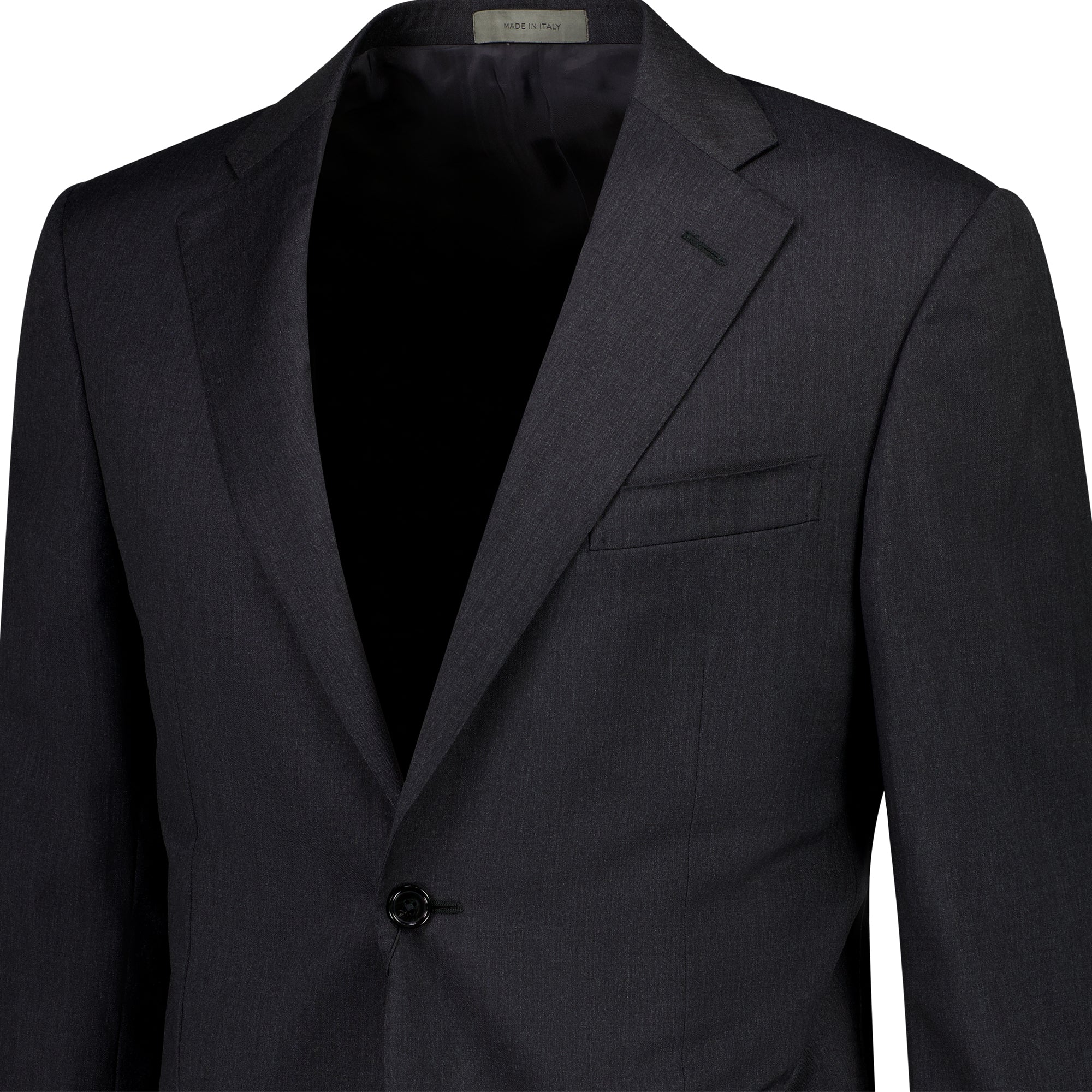 Premium Men's Charcoal Wool Suit by CORNELIANI - Classic Plain Leader Design for Business, Office & Formal Events