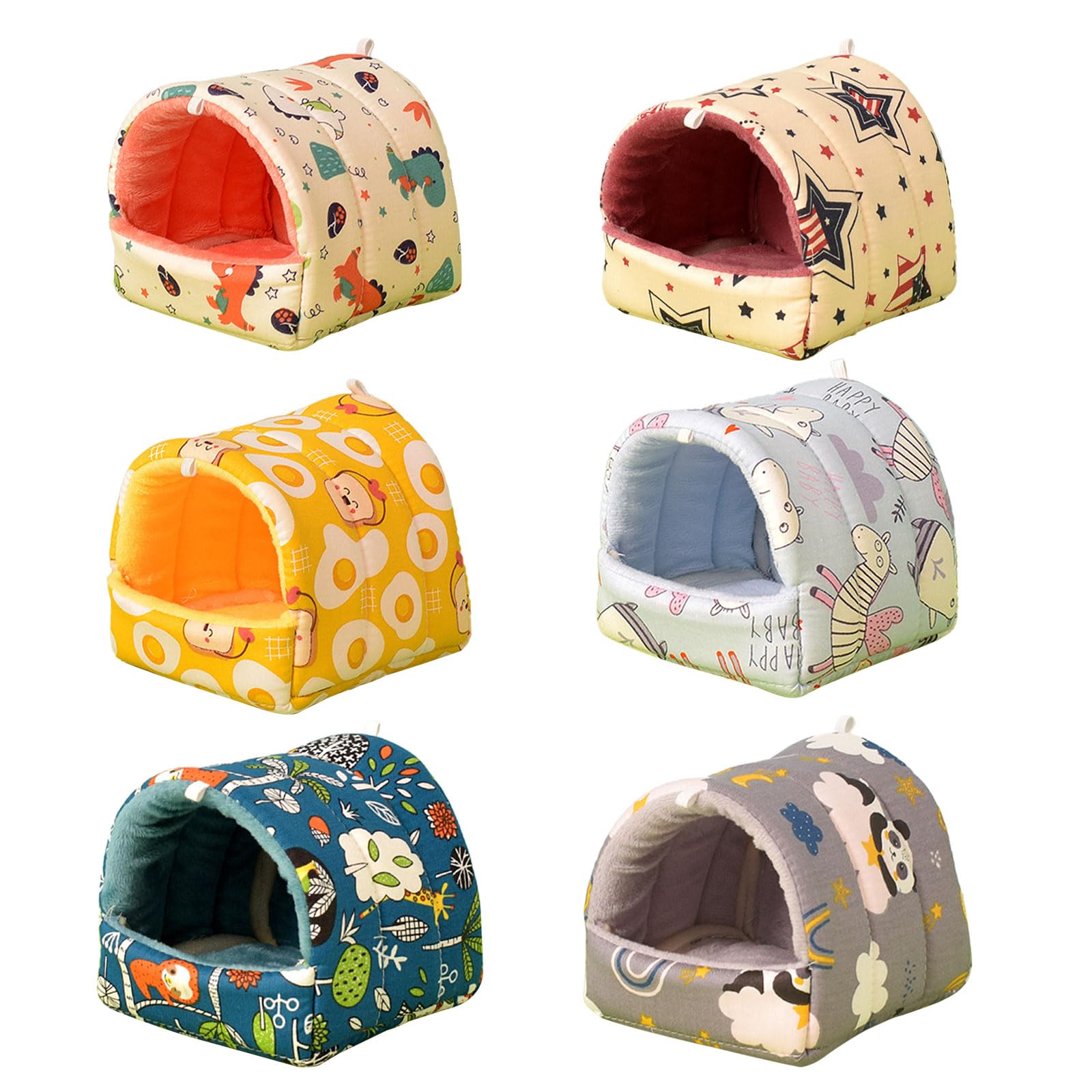 Cozy Hamster Hammock Bed - Soft Hanging Small Animal House for Hamsters, Chinchillas & Squirrels - Cute Printed Habitat Decor for Cage Accessories - Perfect for Playtime & Nap Time