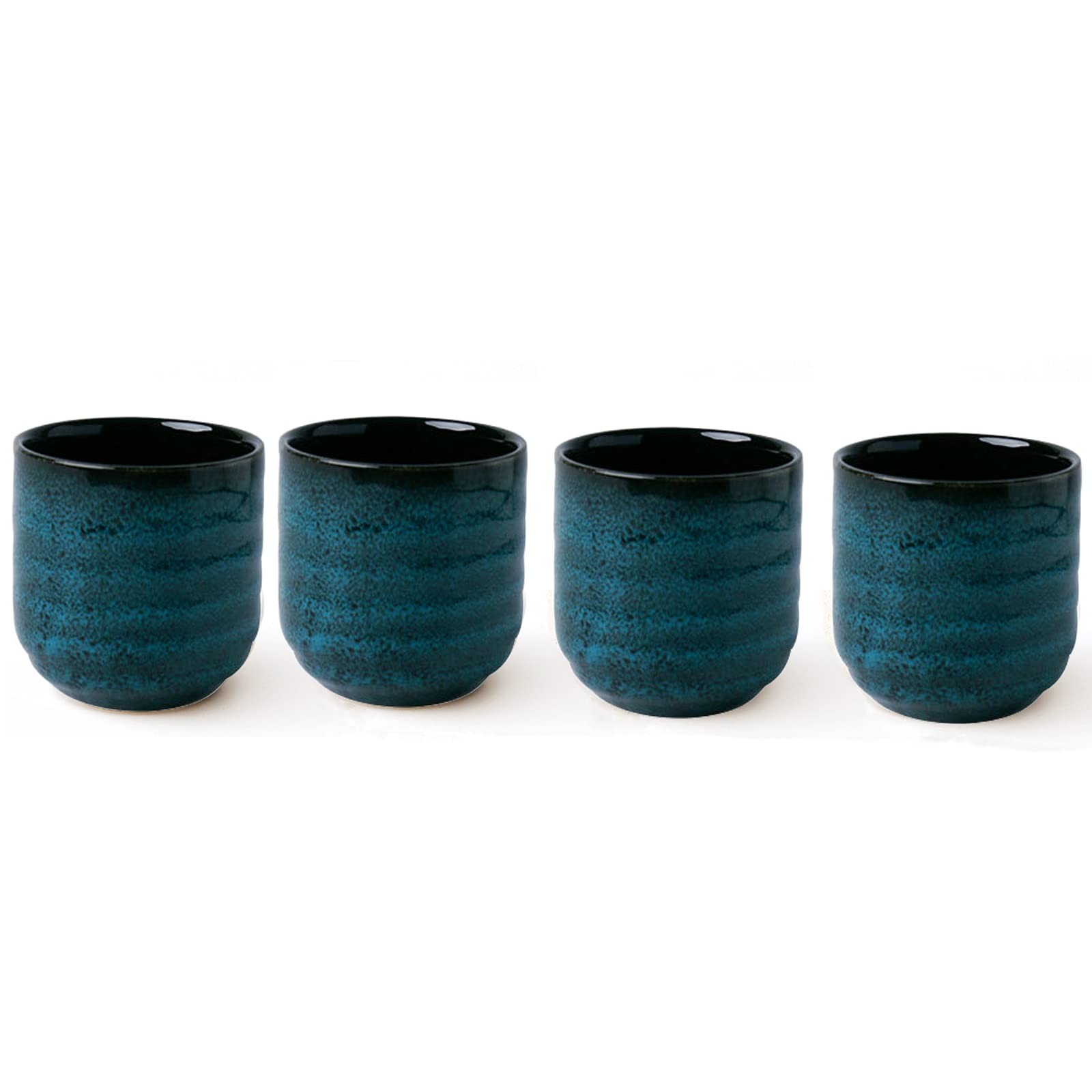 Premium Japanese Style Ceramic Tea Set - 4-Piece Green Tea Cups & Coffee Mugs for Matcha, Yerba Mate, Herbal Tea - Elegant Gift for Tea Lovers & Home Decor