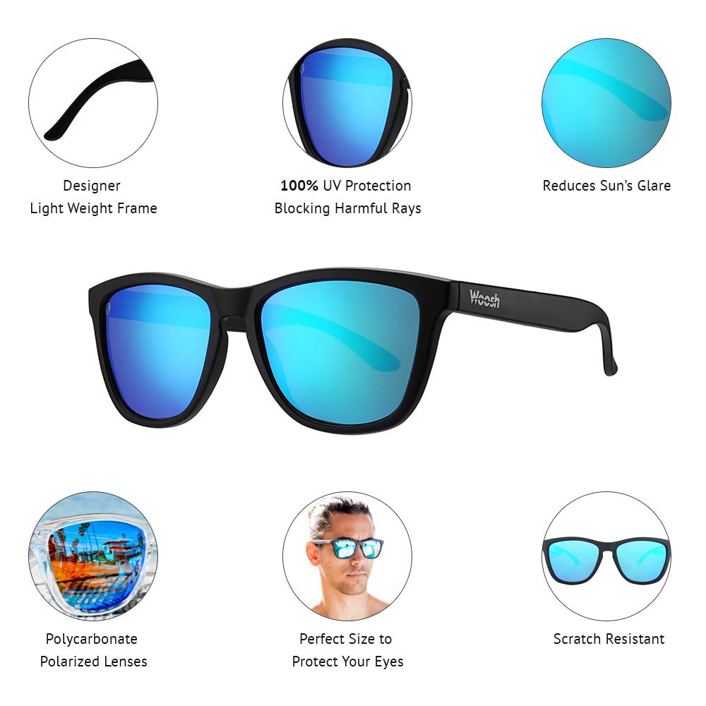 Polarized Lightweight Sunglasses for Men & Women - UV Protection Unisex Sunglasses for Fishing, Beach, Running, Sports & Outdoor Activities | Perfect for Driving, Hiking & Summer Vacations