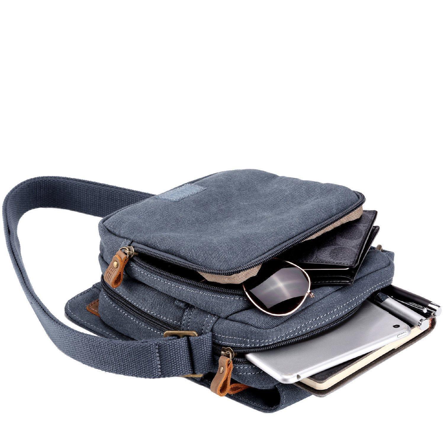 Troop London Classic Canvas Crossbody Bag for Men & Women - Stylish & Durable Messenger Bag for Travel, Work & Everyday Use