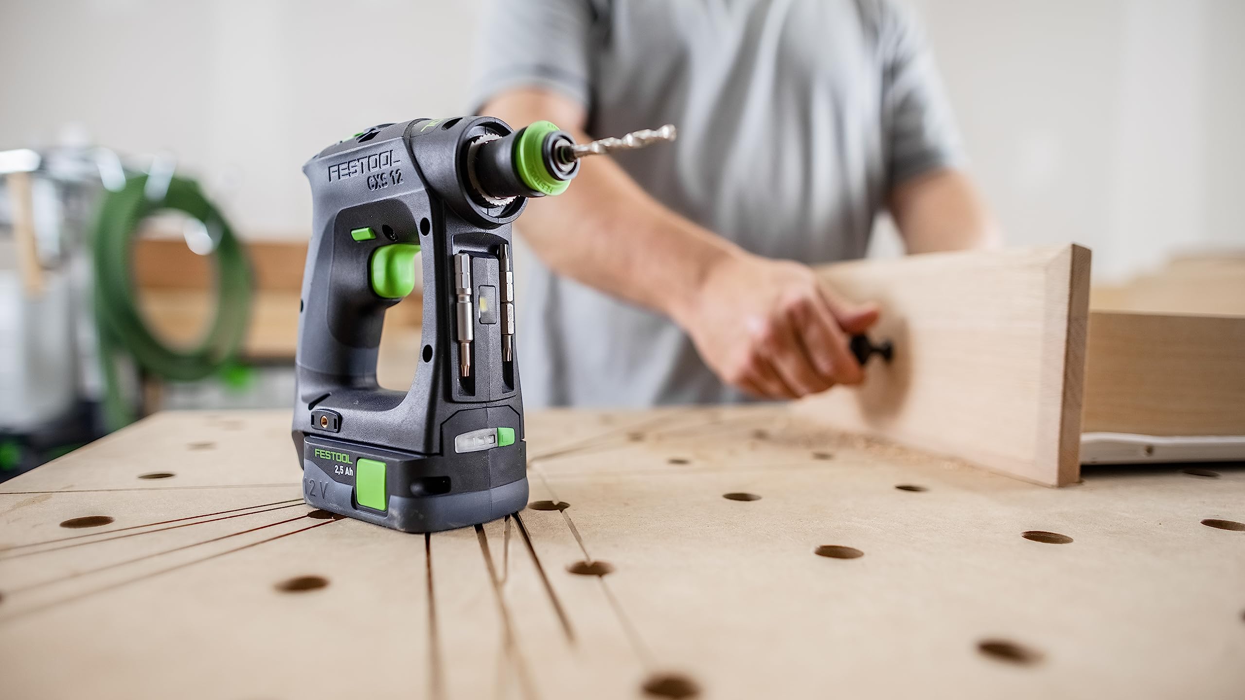 Festool CXS 18V Cordless Drill - Compact Lithium-Ion Power Tool for Woodworking & DIY Projects | Lightweight Electric Screwdriver for Home Improvement & Professional Use