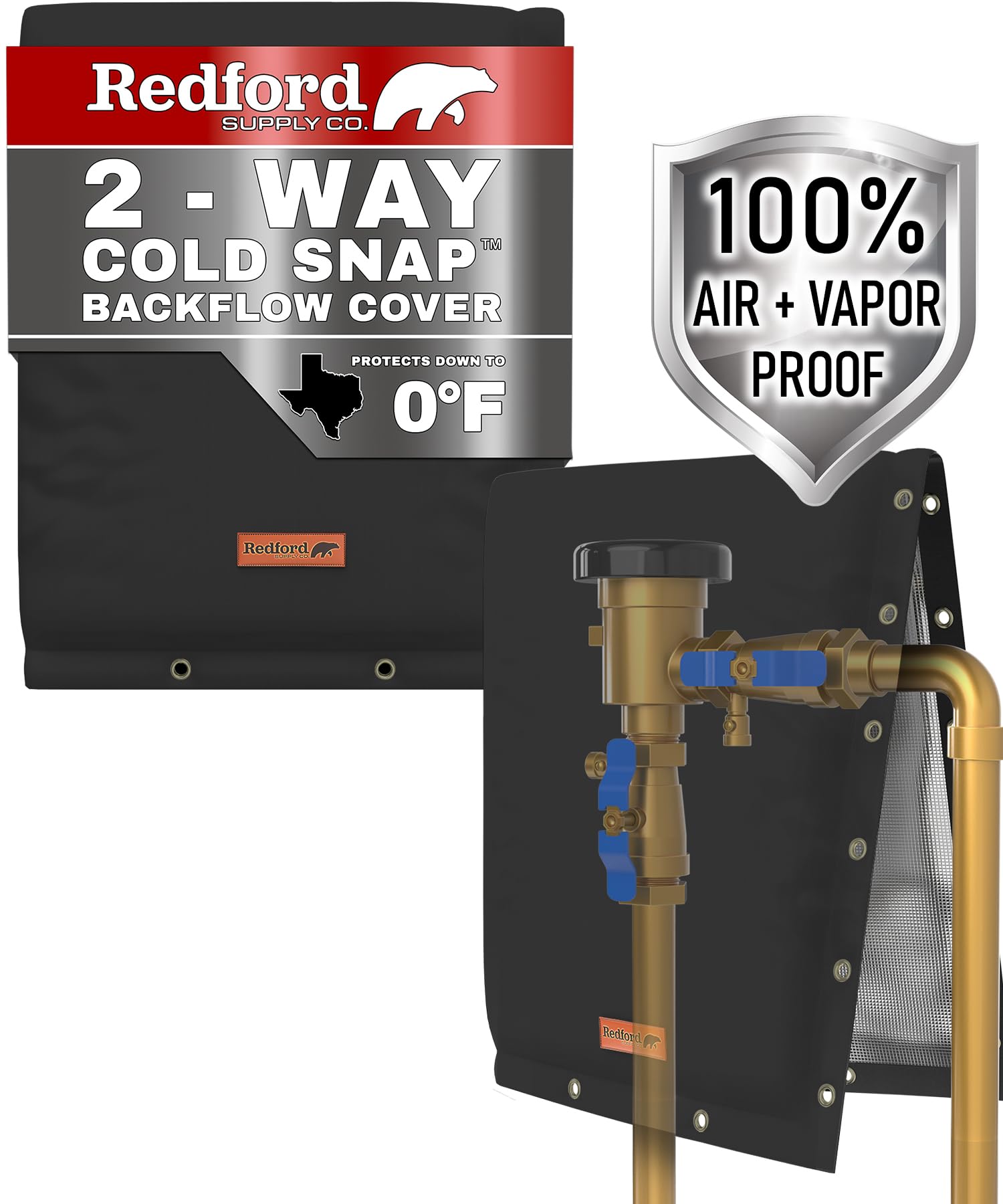 Redford Supply Co. 0°F Cold Snap 2-Way Custom Backflow Preventer Cover - 24
