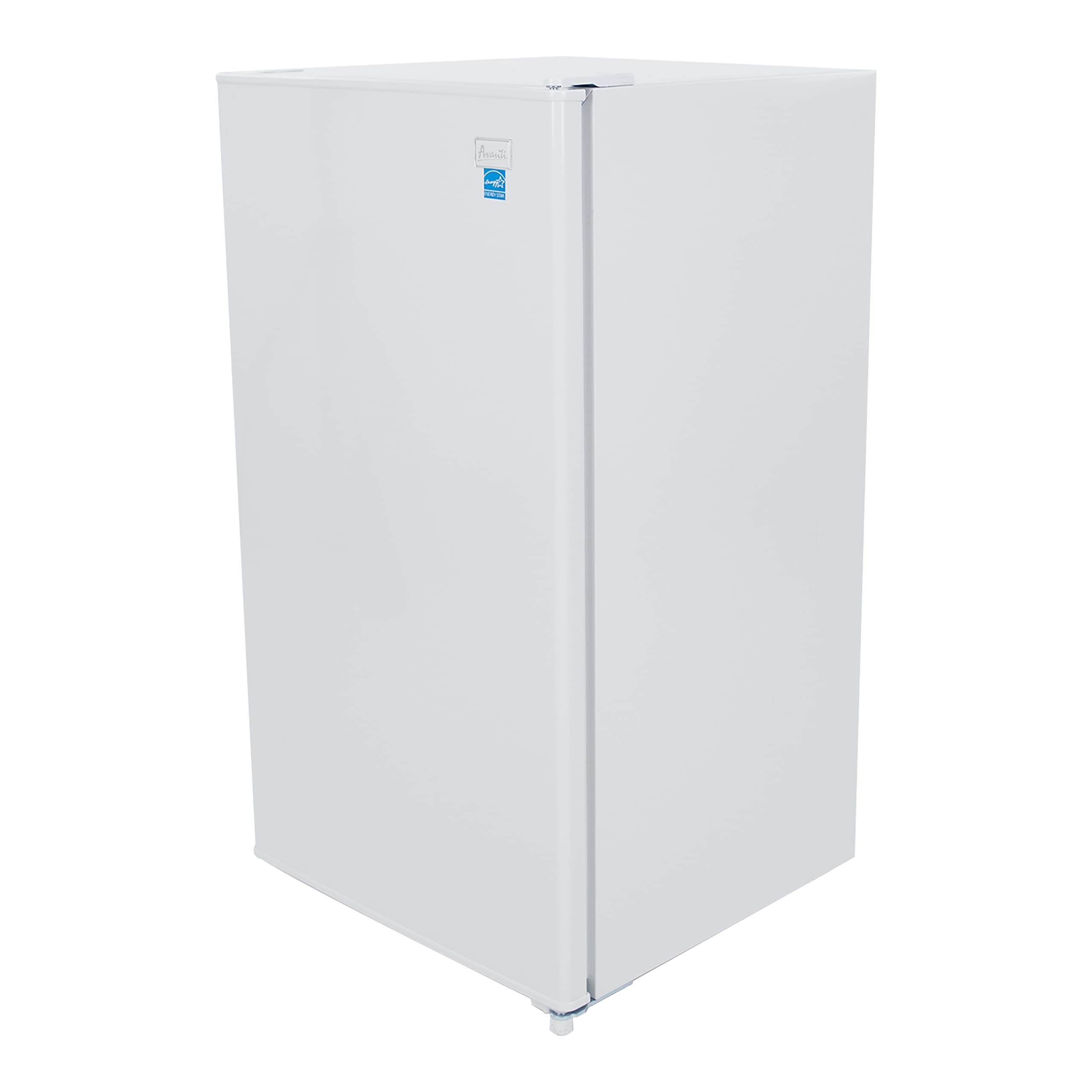 Avanti RM3306W 3.2 Cu.Ft Mini Compact Refrigerator - Energy Efficient Small Fridge with Reversible Door, Adjustable Shelves & Temperature Control - Perfect for Dorm, Office, Bedroom or Small Spaces (White)