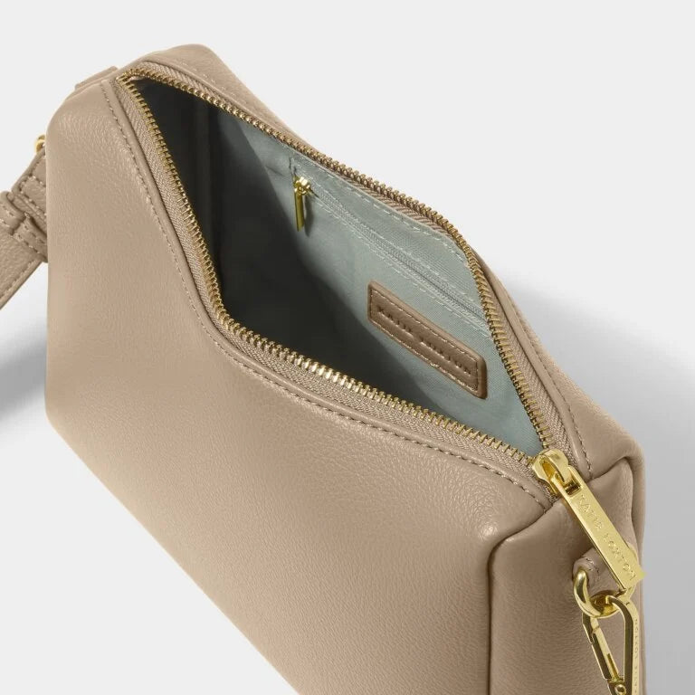 Katie Loxton Mara Crossbody Bag in Light Taupe - Stylish Leather Purse for Women, Perfect for Everyday Use, Travel & Date Night