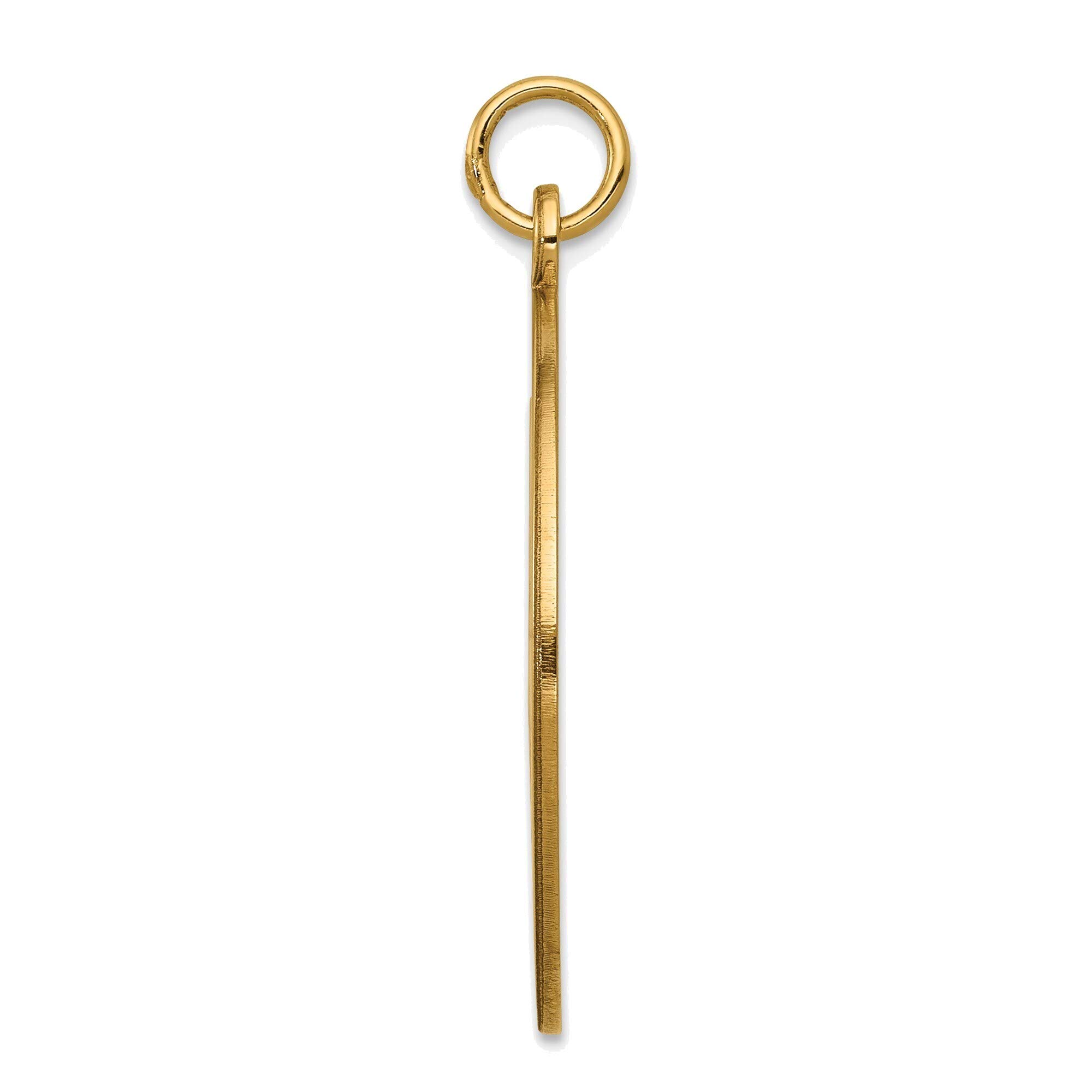 14K Yellow Gold Medical Jewelry Pendant for Emergency ID