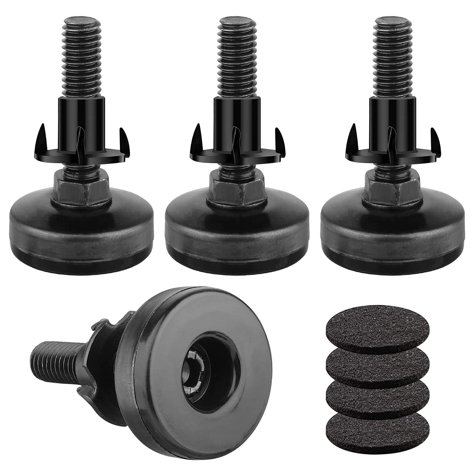 Heavy Duty Adjustable Furniture Leveling Feet 4 Pack - 3/8