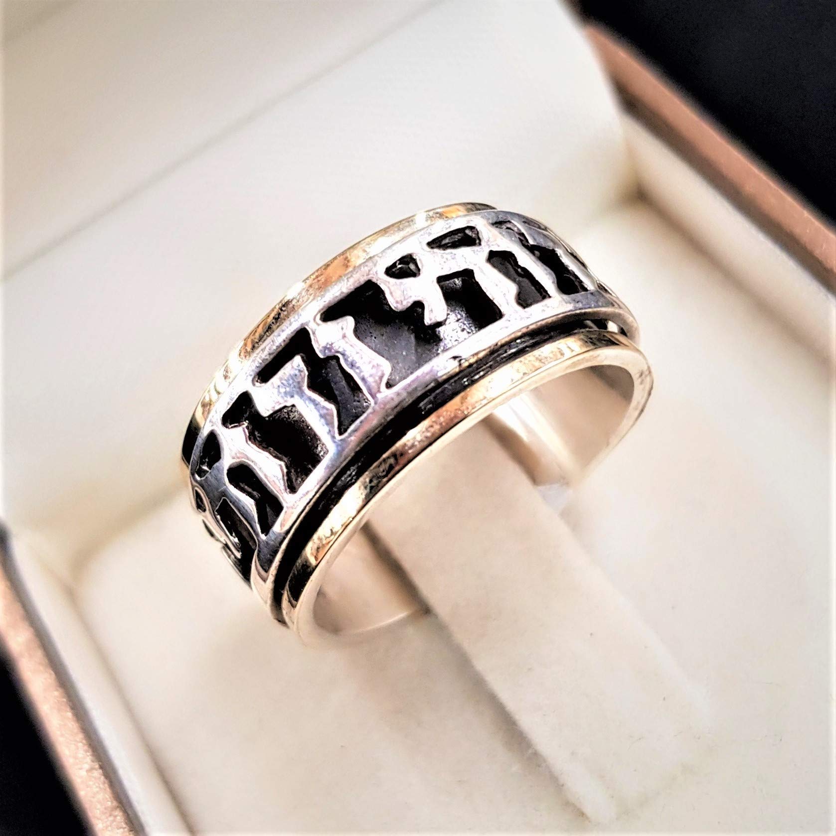 Ani Ledodi Bible Verse Ring - 9K Gold & Silver Scripture Jewelry for Women - Religious Christian Gift for Her - Perfect for Weddings, Baptisms & Daily Faith Inspiration
