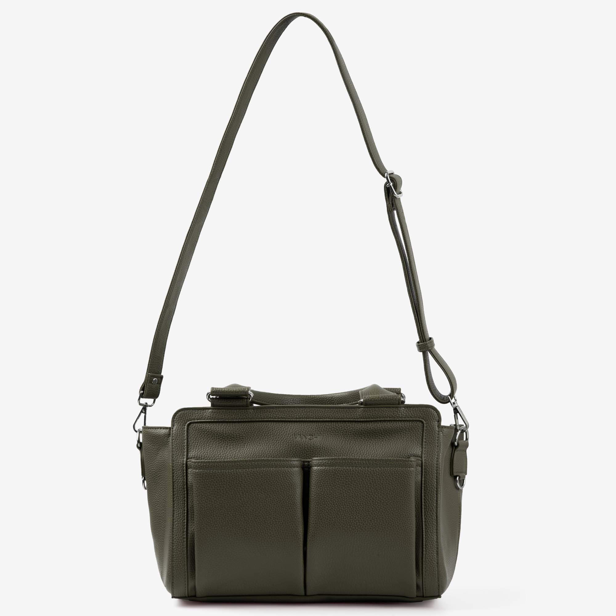 Vanchi Amelia Convertible Diaper Bag & Stroller Organizer - Fern Green | Waterproof Baby Essentials Tote for Travel, Shopping & Daily Use