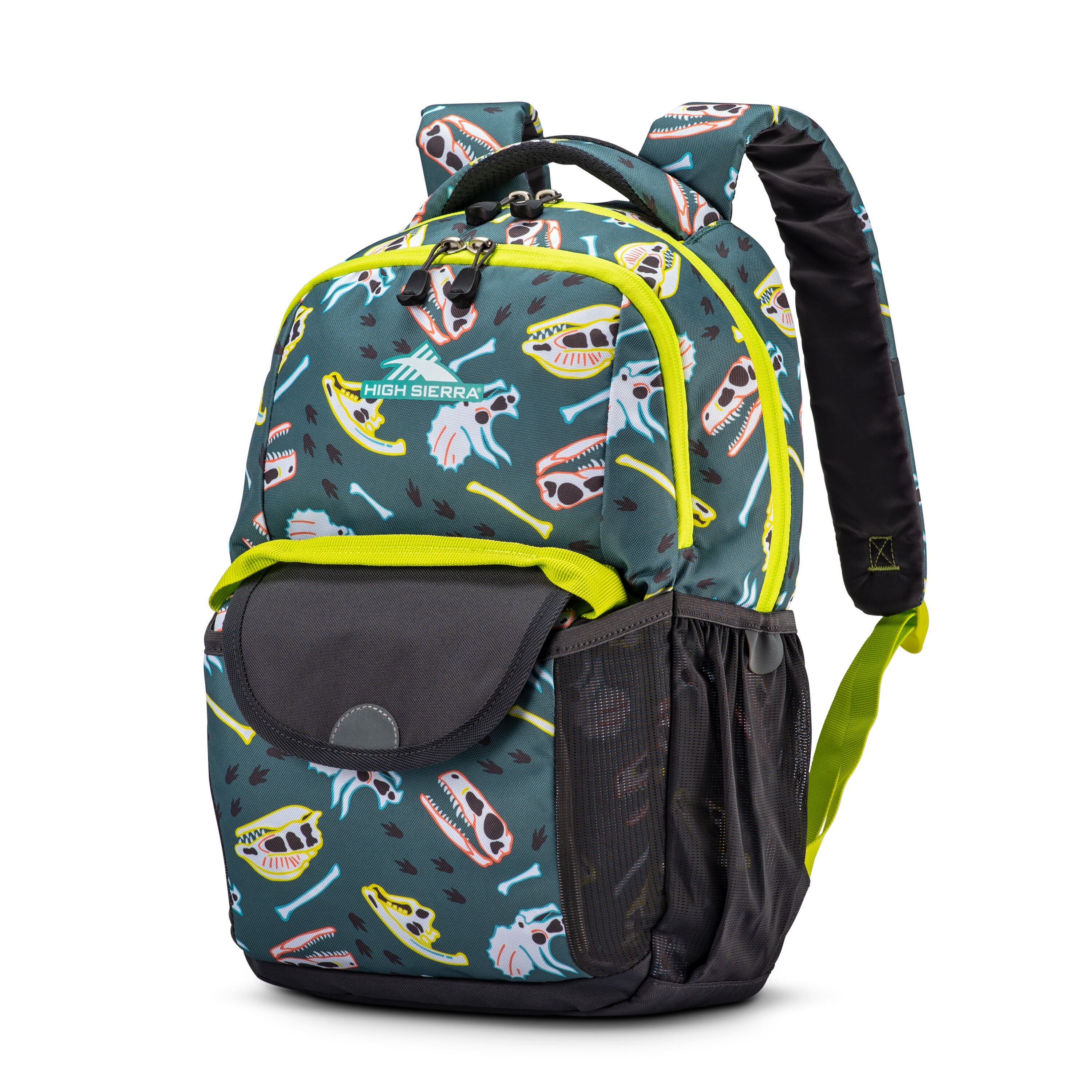 High Sierra Ollie Lunchkit Backpack for Kids - Dino Dig/Mercury Design, Insulated Lunch Box & School Backpack Combo for Boys & Girls - Perfect for School, Picnics & Outdoor Adventures