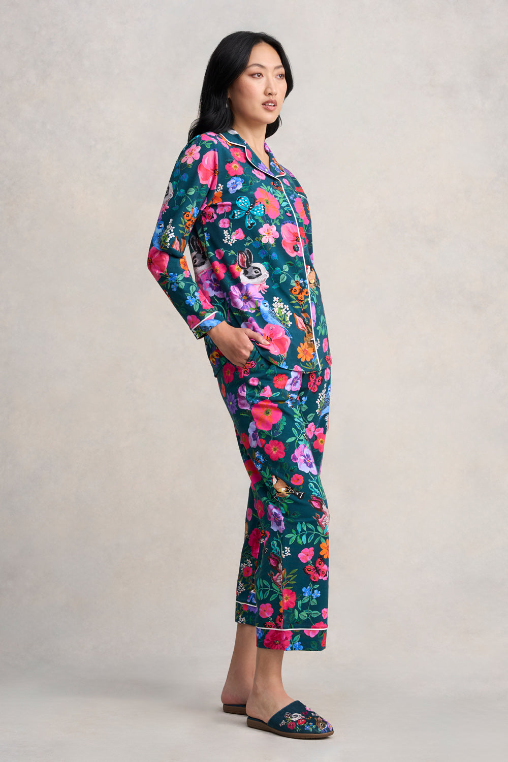 Nathalie Lété Winter Pajamas Set - Cozy Flannel Butterfly Print Sleepwear for Women | Perfect for Cold Nights & Holiday Gift Giving