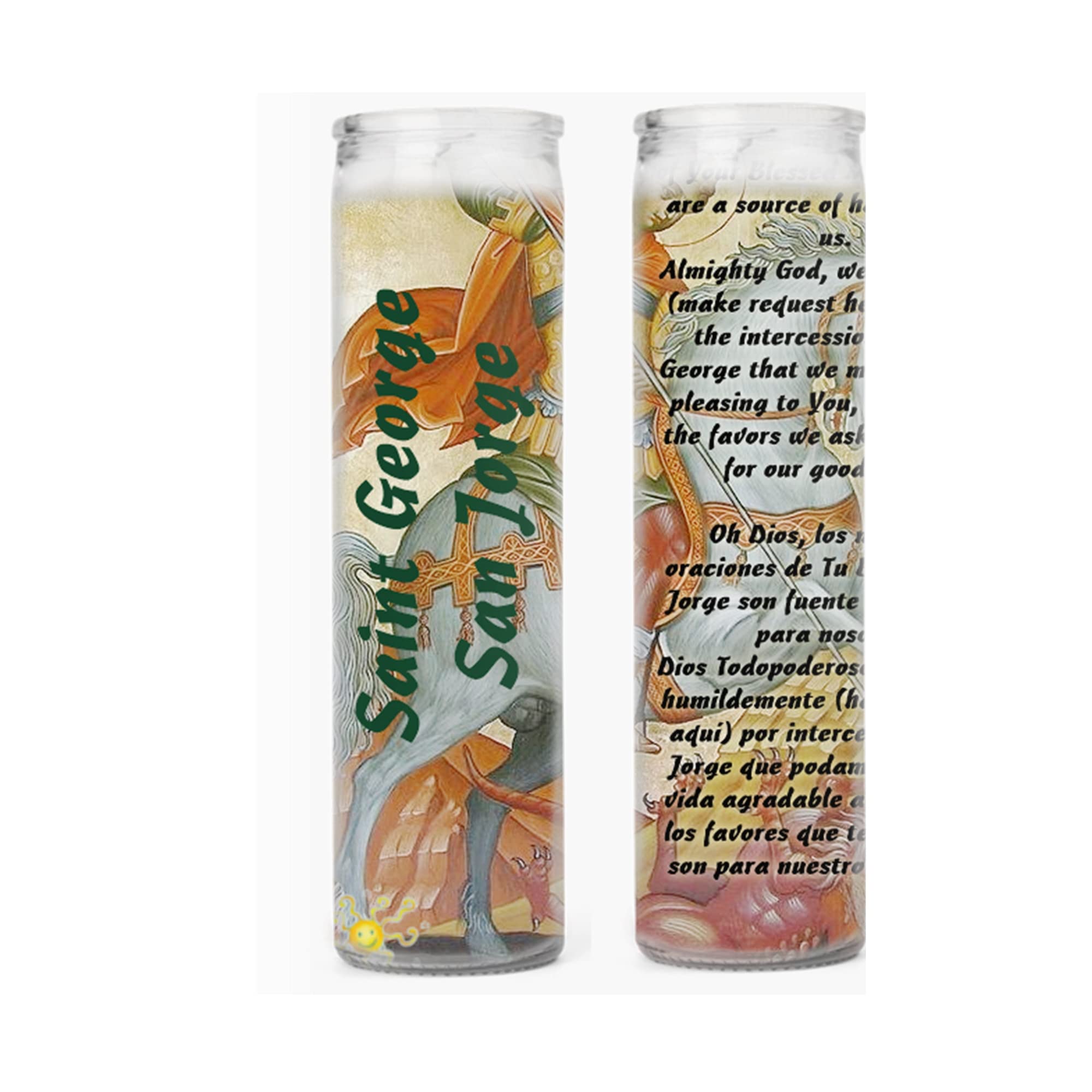 St. George Military Saint Candles Set with Prayer Card - Home & Prayer Decor