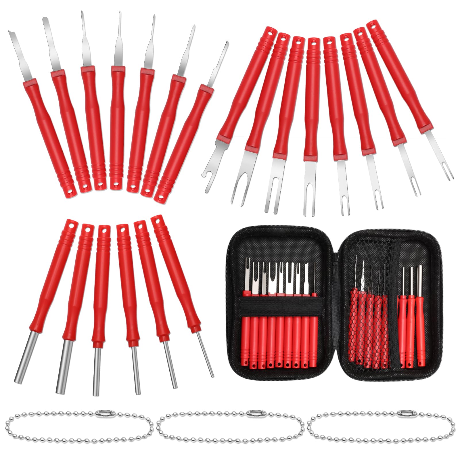 21 Pcs Terminal Removal Tool Kit - Professional Electrical Pin Ejector Set for Car Connector Terminals | Automotive Wiring Repair & DIY Electrical Projects