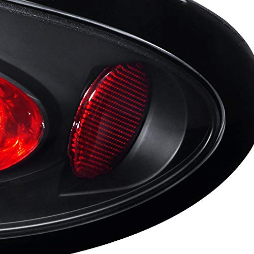 Spec-D Tuning Black LED Tail Lights for 2003-2005 Chevy Cavalier - Smoked Lens Pair (Left & Right) - Enhanced Style & Night Visibility - Perfect for Car Shows & Night Driving