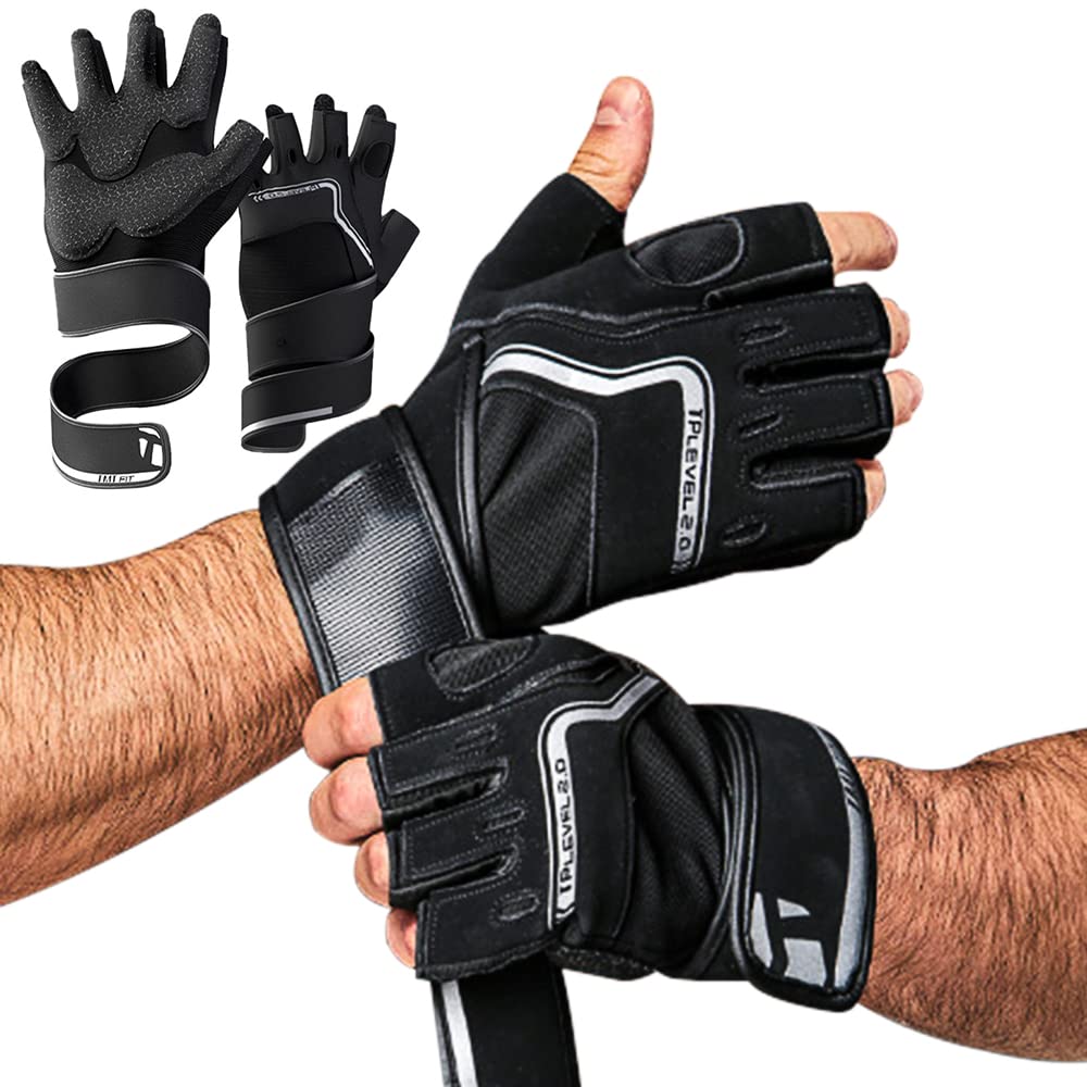 Kilitn Workout Gloves for Men - Fingerless Weight Lifting Gloves for Gym, Fitness & Training - Lightweight Breathable Exercise Gloves for Weightlifting, Climbing, Cycling & Rowing - Perfect for CrossFit, Bodybuilding & Outdoor Sports