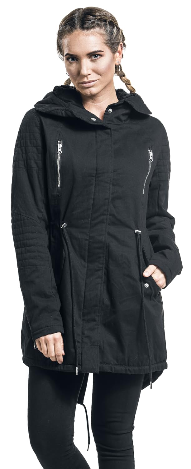 Women's Sherpa Lined Cotton Parka Jacket - Warm Winter Coat for Outdoor Activities, Hiking & Casual Wear