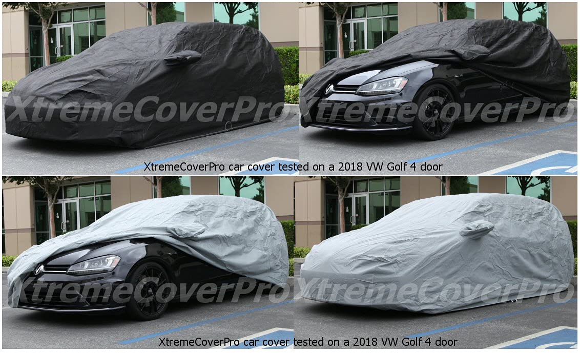 2021-2025 Volkswagen Golf GTI & Golf R Car Cover - XTREMECOVERPRO Diamond Series Waterproof Outdoor Car Cover (Grey) - All Weather Protection for Rain, Snow, Sun & Dust