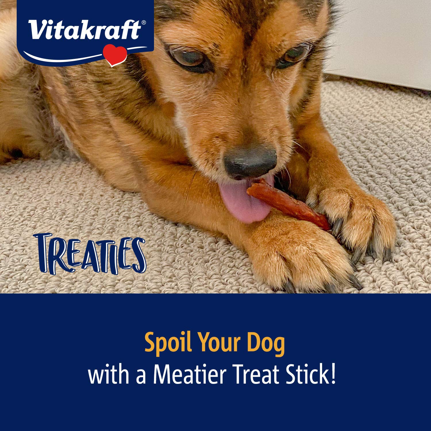 Vitakraft Chicken & Sweet Potato Dog Chew Sticks - 87% Real Chicken Soft Jerky Treats - No Rawhide, 56 Count - Perfect for Training Rewards & Dental Health