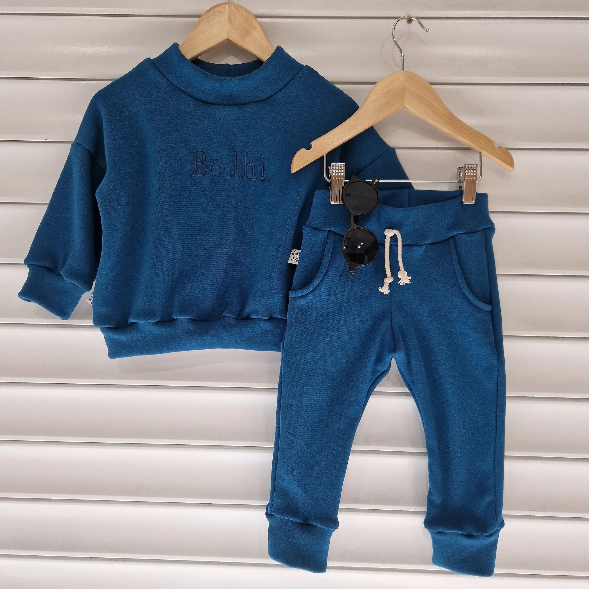 Personalized Ocean Blue Kids Lounge Set for Boys & Girls | Soft & Comfortable Pajama Set for Ages 0-10 Years | Perfect for Bedtime, Lounging & Family Movie Nights