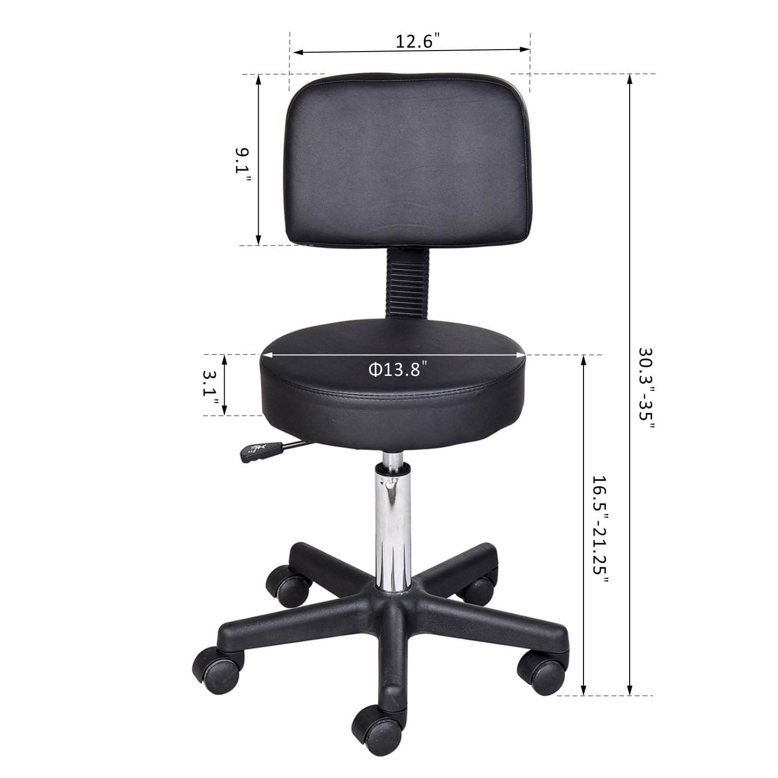 Adjustable Salon Massage Stool with Swivel & Wheels - 2 Color Options for Therapists & Spa Professionals | Perfect for Massage Therapy, Beauty Salons & Home Use