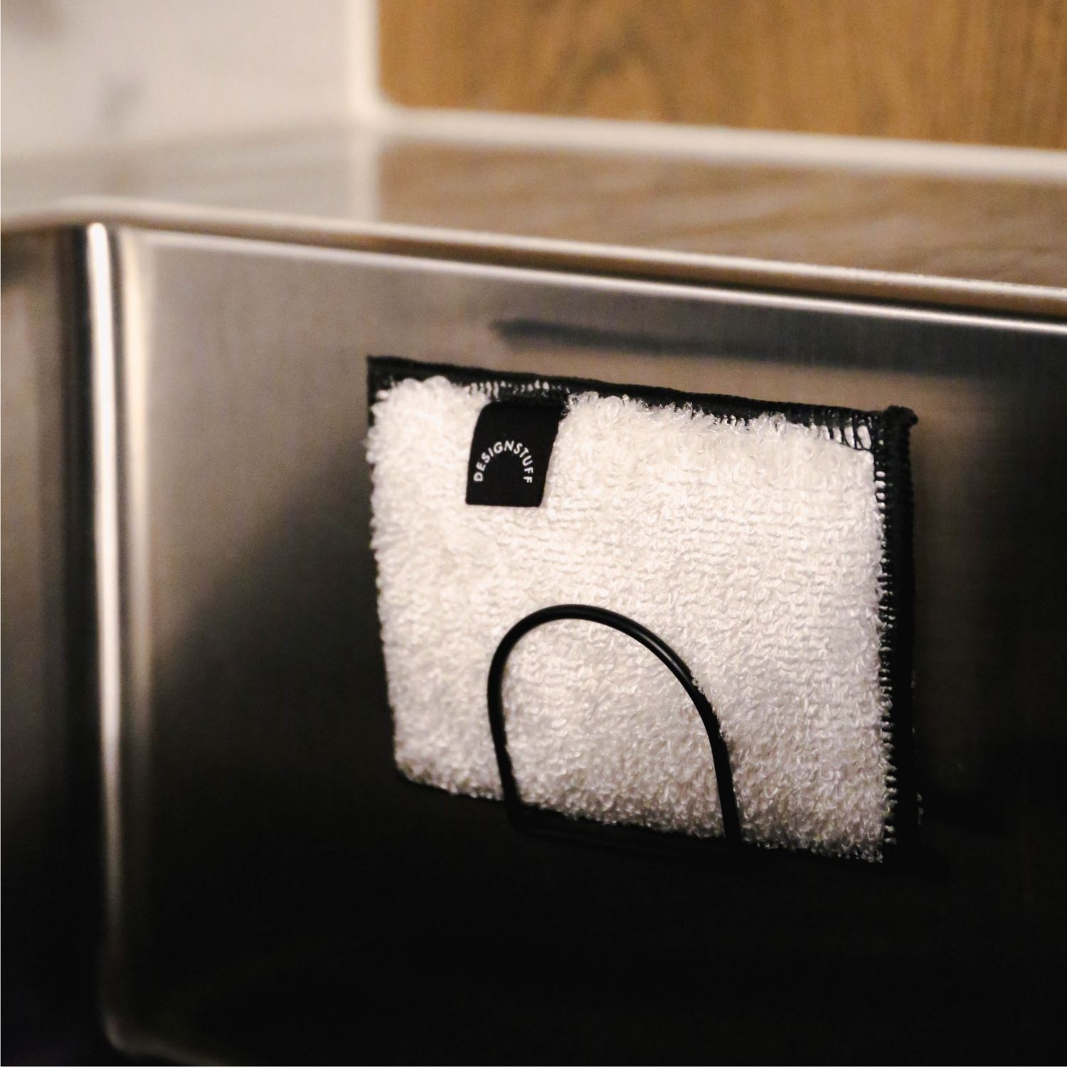 DESIGNSTUFF Eco-Friendly Bamboo Fiber & Cellulose Sponge Set (2-Pack, Black) - Perfect for Kitchen Cleaning, Dishwashing & Sustainable Home Use
