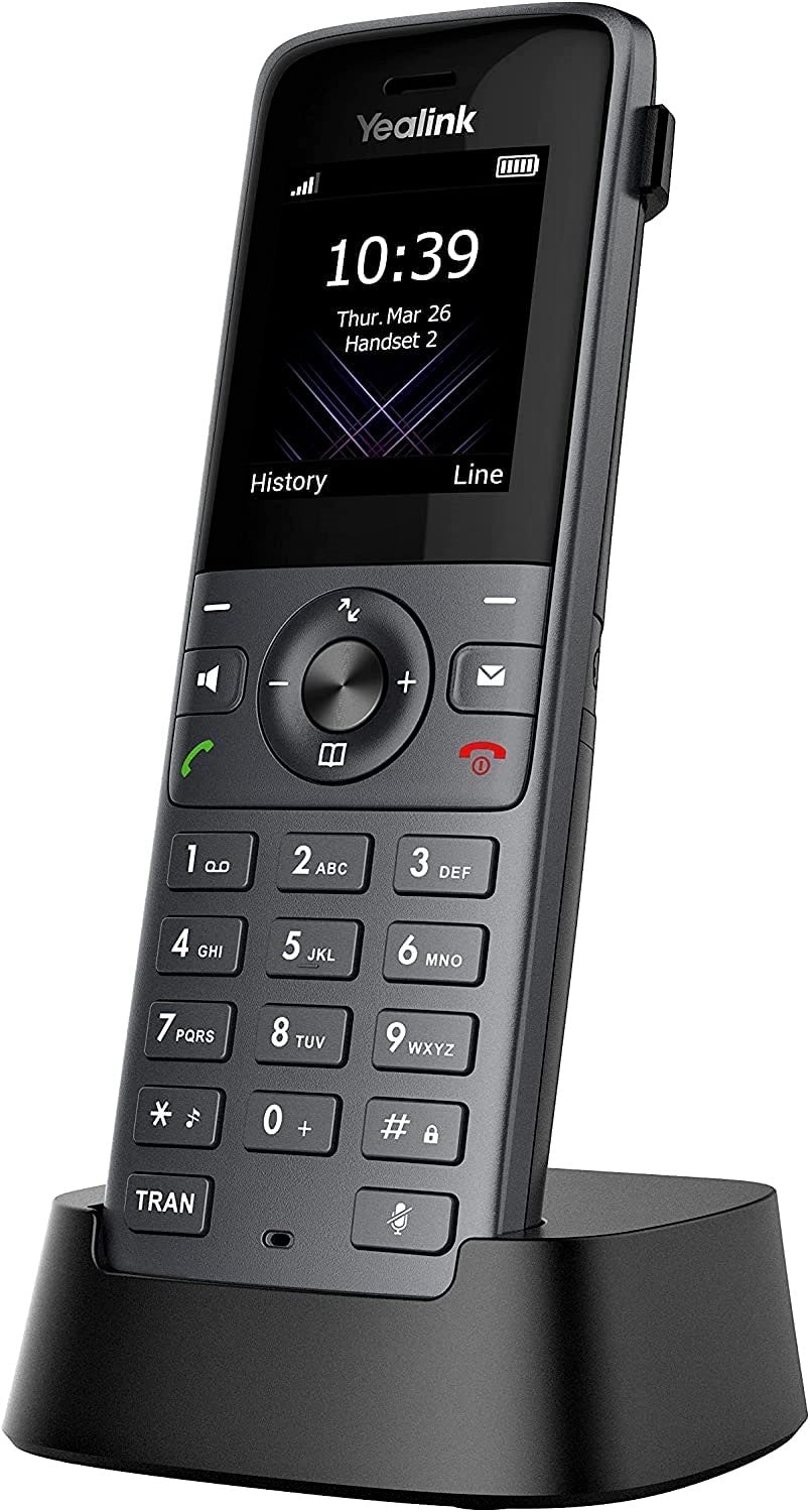 Yealink W73P DECT Cordless Phone System with W73H Handset & W70B Base - Ideal for Home Office, Small Business & Remote Work Communication