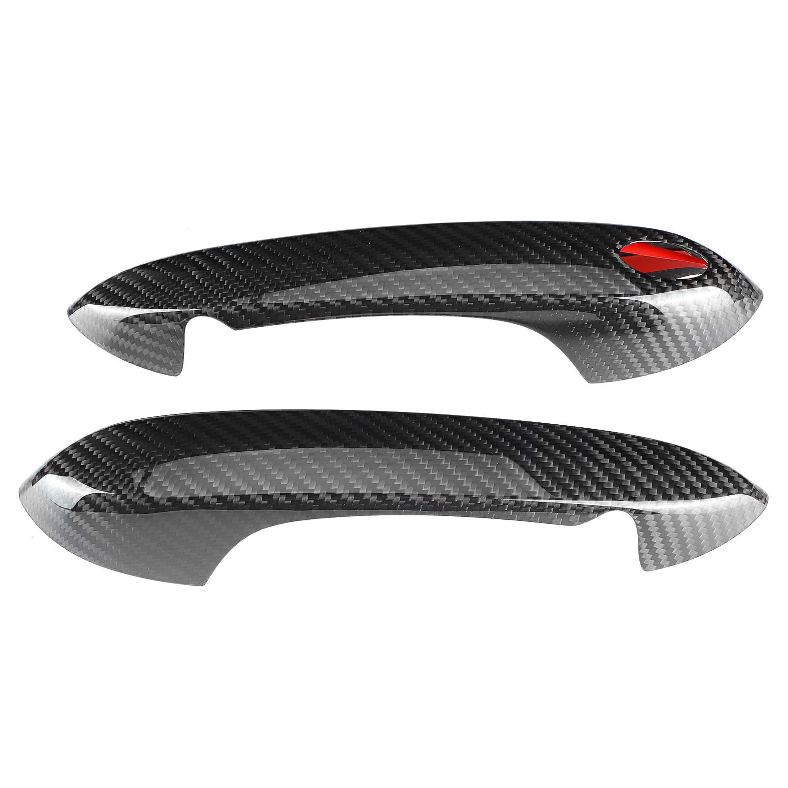 1 Pair Carbon Fiber Car Door Handle Protector Cover Trim for Toyota Supra A90 2018-2021 - Durable Scratch Resistant Accessories for Car Exterior Protection & Style Enhancement