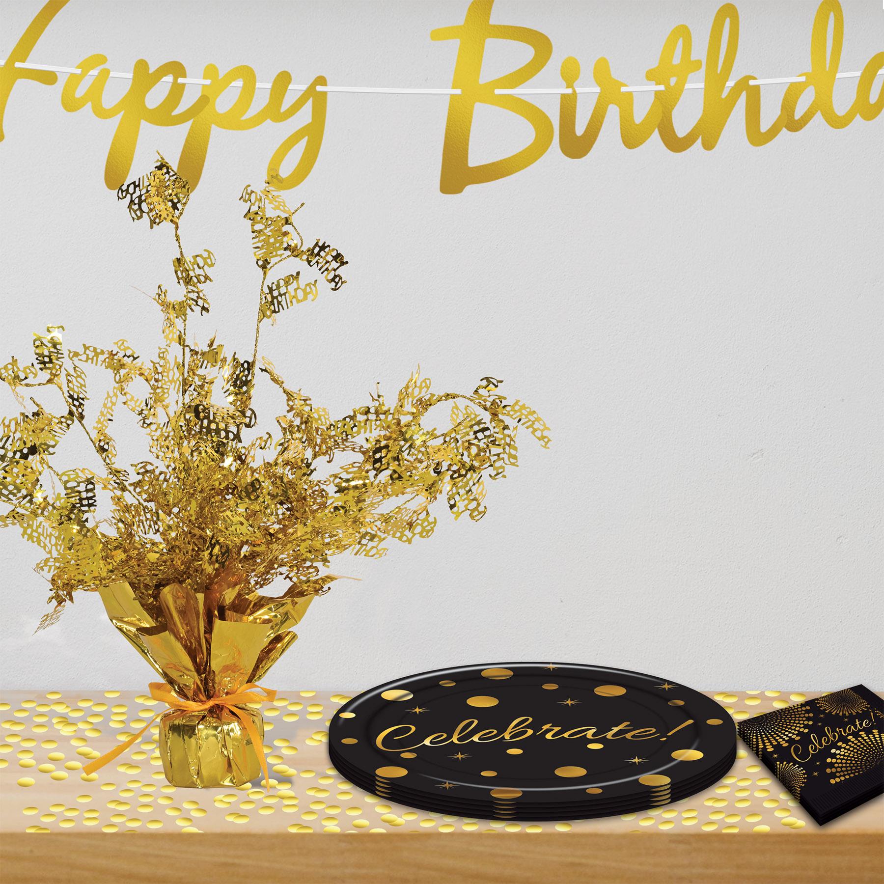 12 Pack Gold Birthday Centerpieces - Premium Party Decorations for Birthdays, Anniversaries & Special Events