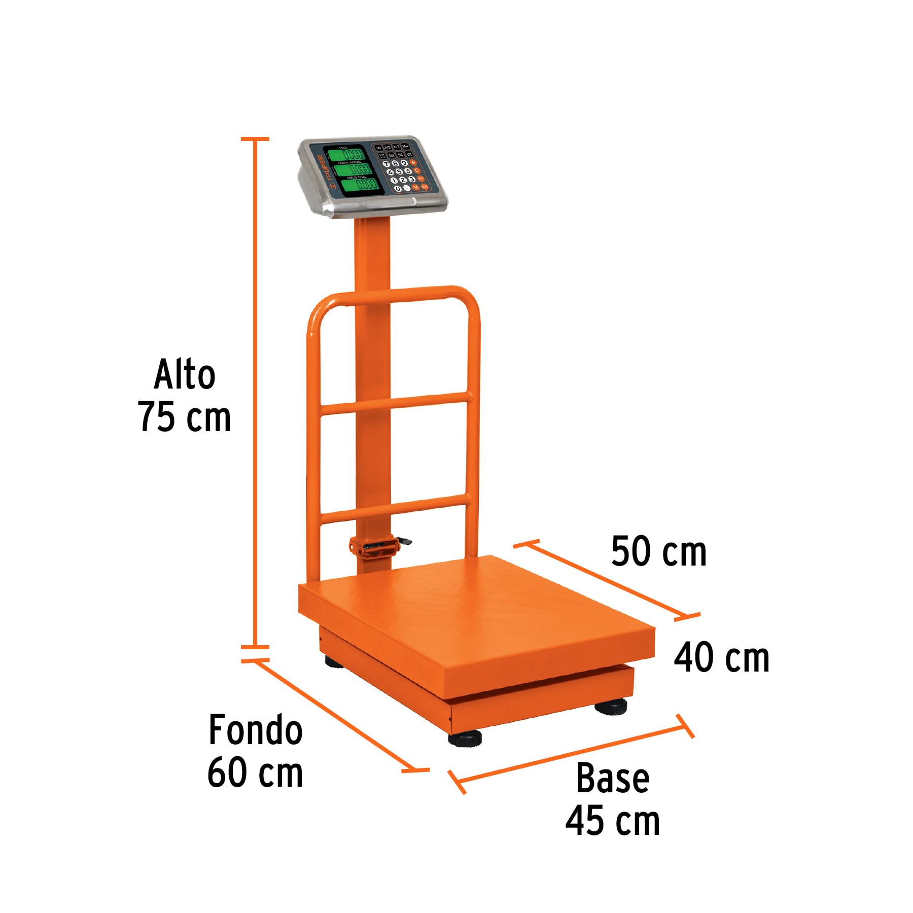 Heavy Duty Folding Platform Scale - 200kg/440lbs Capacity - Portable Digital Floor Scale for Shipping, Warehousing & Industrial Use