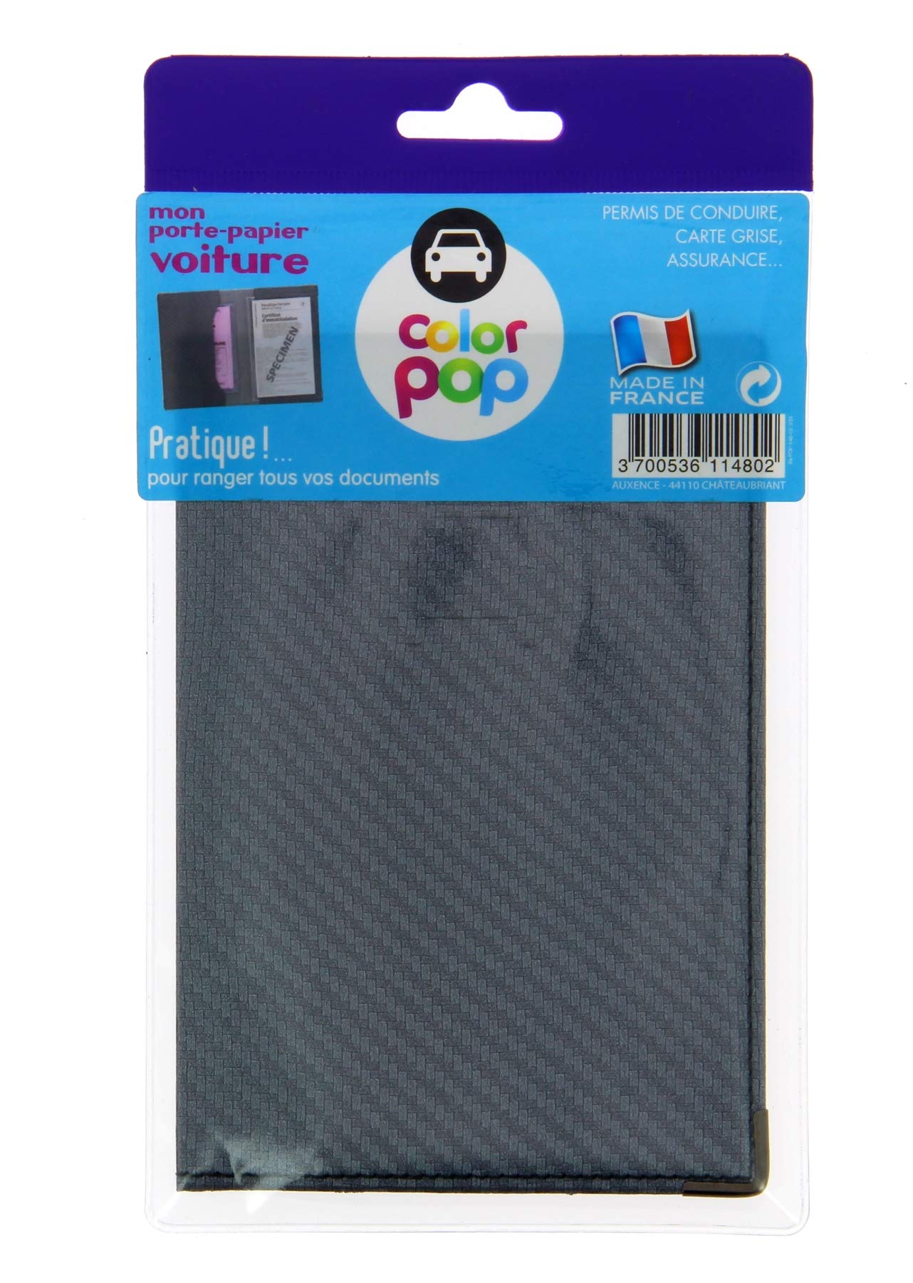 SANS 550067 Car Paper Holder - Carbon Finish Dark Grey - Organize Receipts & Documents in Your Vehicle - Perfect for Car, Truck, SUV & Office Use