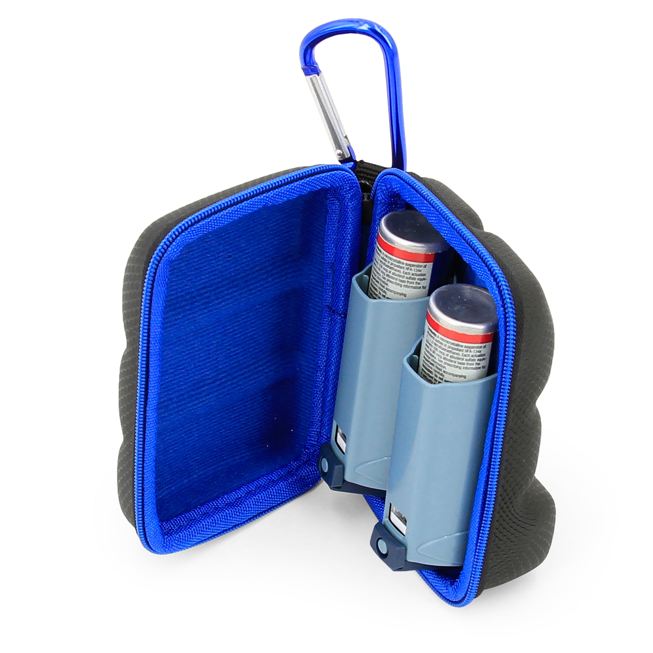 CASEMATIX Asthma Inhaler Case Holder - Fits 2 Standard Albuterol Rescue Inhalers - Portable Protective Storage for Asthma Medication (Perfect for Travel, Gym & Outdoor Activities)