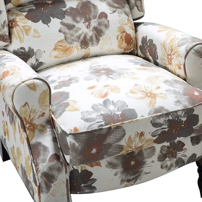 Erdeni Upholstered Manual Wingback Recliner Chair - Comfortable Living Room Armchair with Smooth Reclining Mechanism - Perfect for Home Theater, Reading Nook & Relaxation