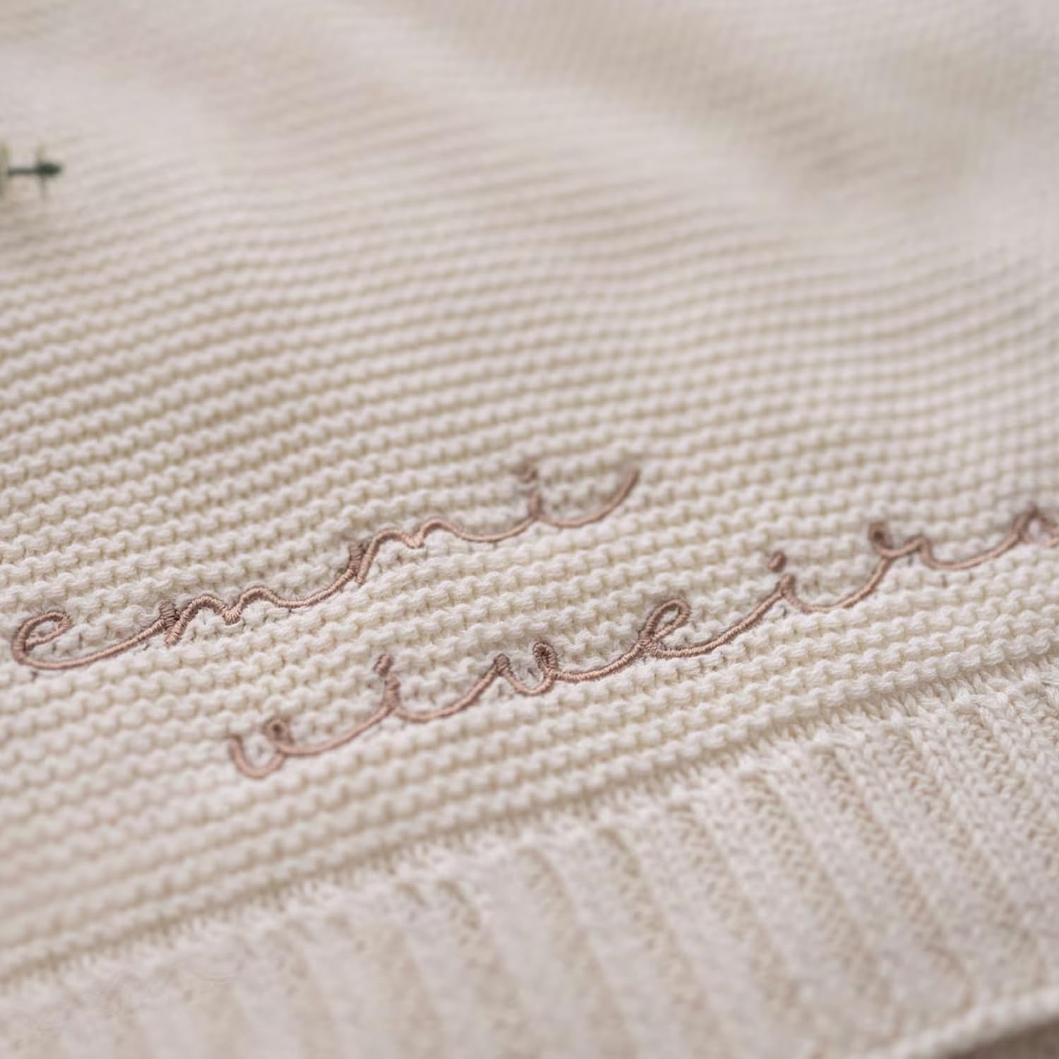 Personalized Baby Blanket - Custom Embroidered Knit Blanket with Baby's Name - Perfect for Baby Showers, Newborn Gifts & Nursery Decor