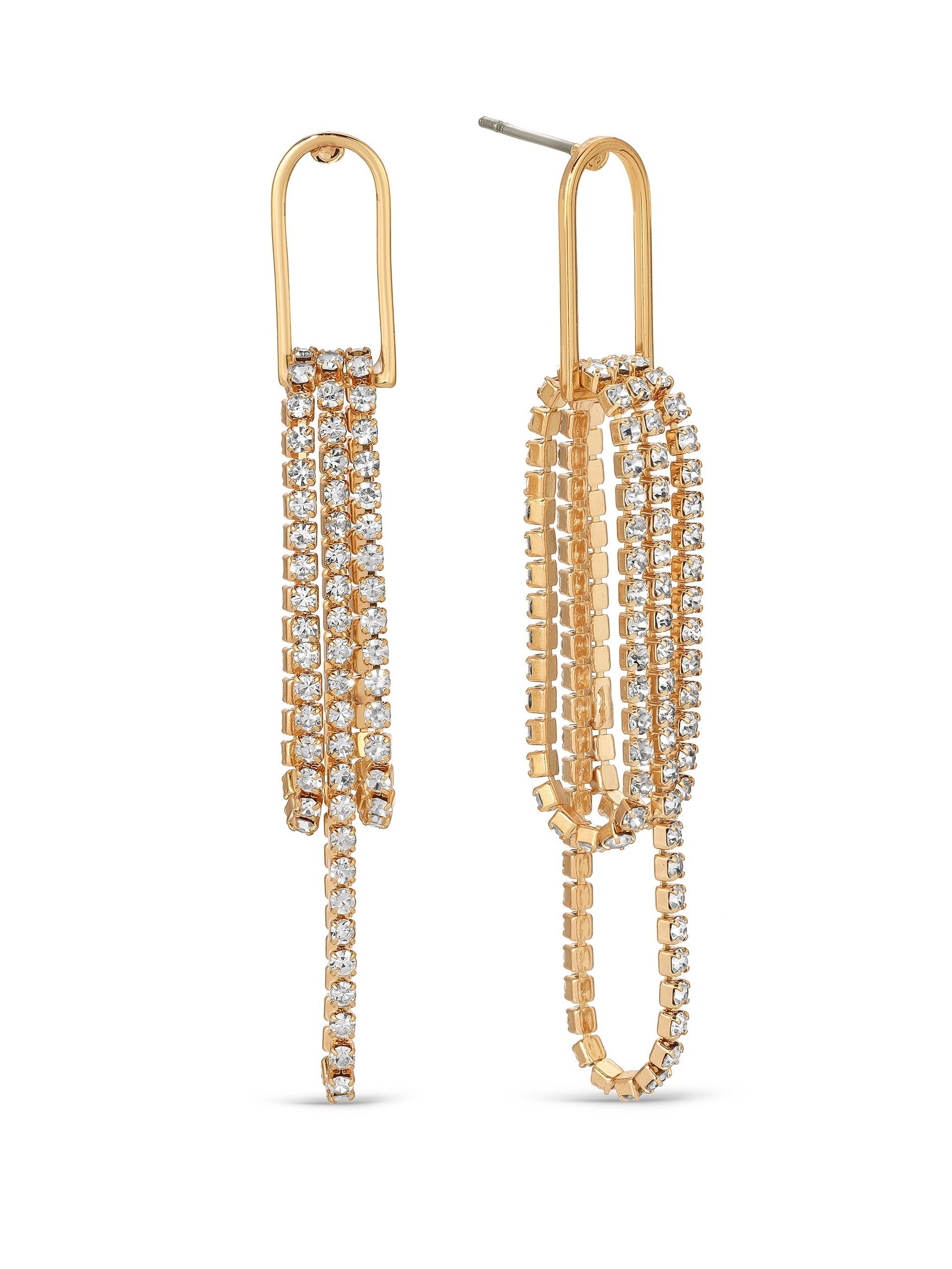 Elegant Crystal Dangle Earrings for Women - Handmade Bohemian Style Drop Earrings - Perfect for Parties, Weddings & Date Nights
