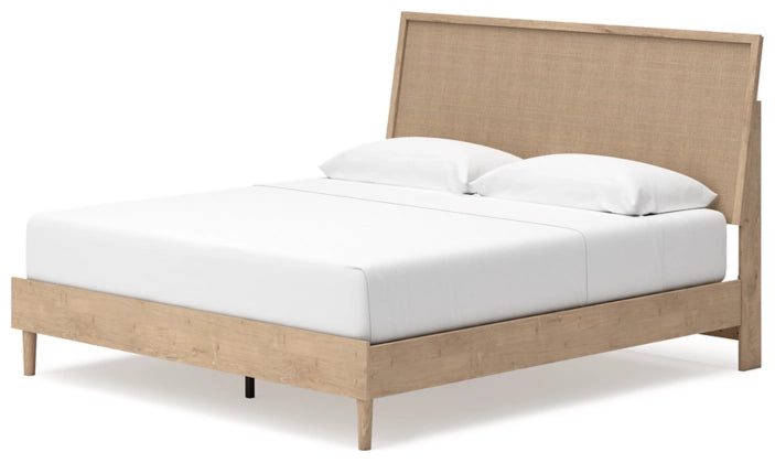 Cielden King Size Panel Bed Frame with 2 Nightstands - Modern Wooden Bedroom Set for Master Bedroom, Guest Room & Home Decor