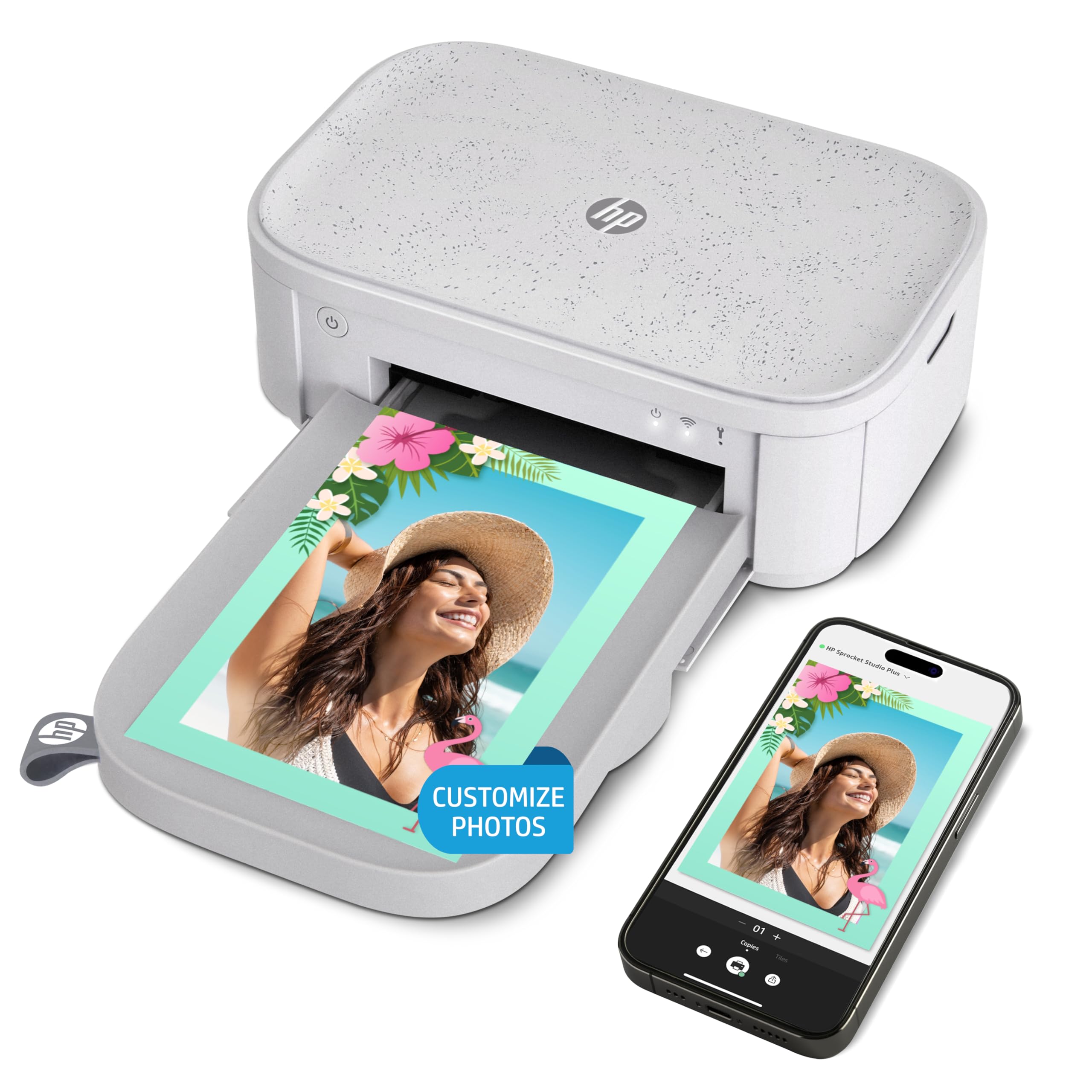 HP Sprocket Studio Plus 4x6 Instant Photo Printer with 118 Sheets & Cartridge Bundle - Wireless Wi-Fi Dye Sublimation Printer for Vibrant Color Prints - Perfect for Home Decor, Scrapbooking & Gift Giving