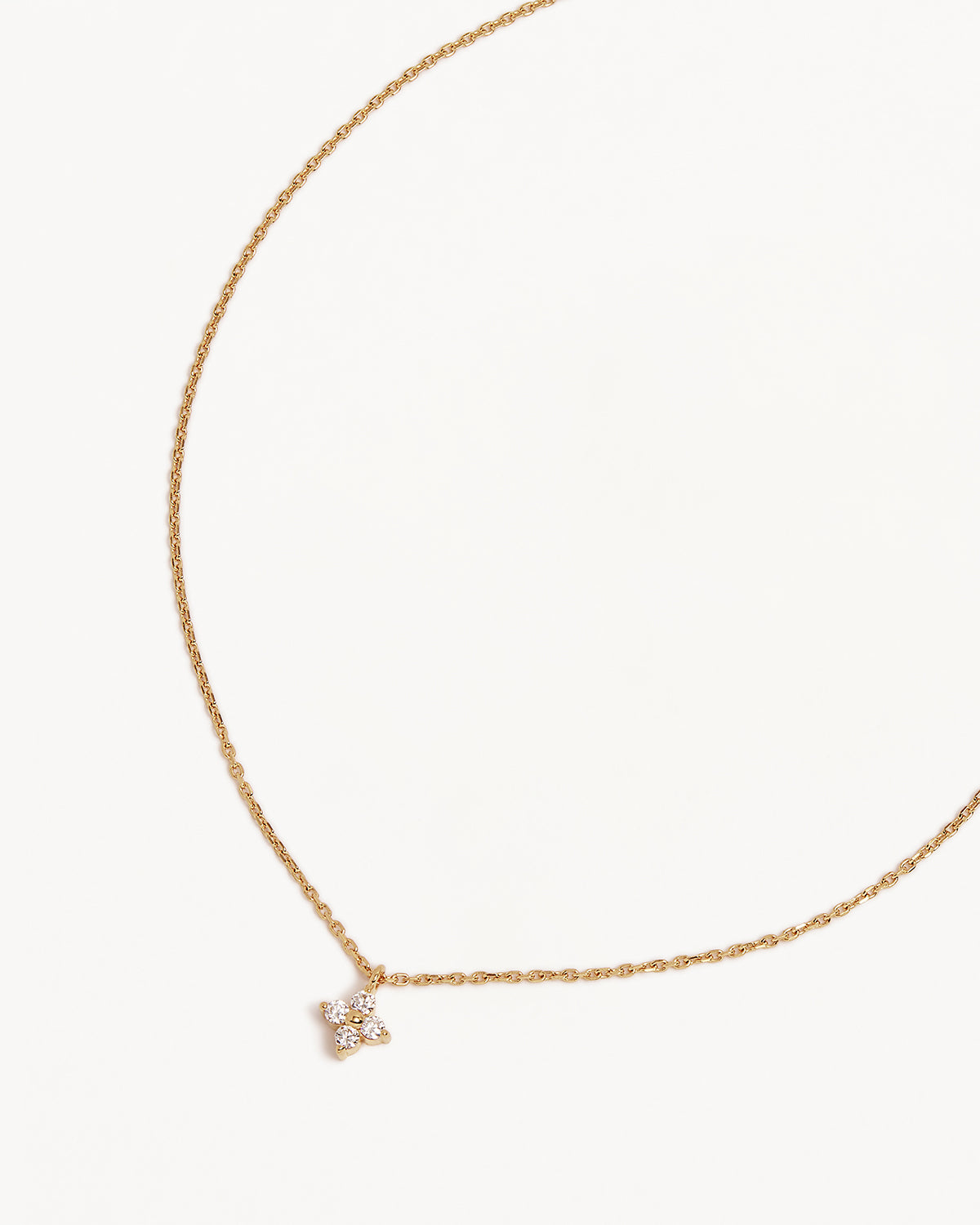 18K Gold Vermeil Crystal Bloom Necklace for Women - Elegant Floral Pendant Jewelry Gift for Birthday, Anniversary & Valentine's Day - Perfect for Weddings, Parties & Special Occasions